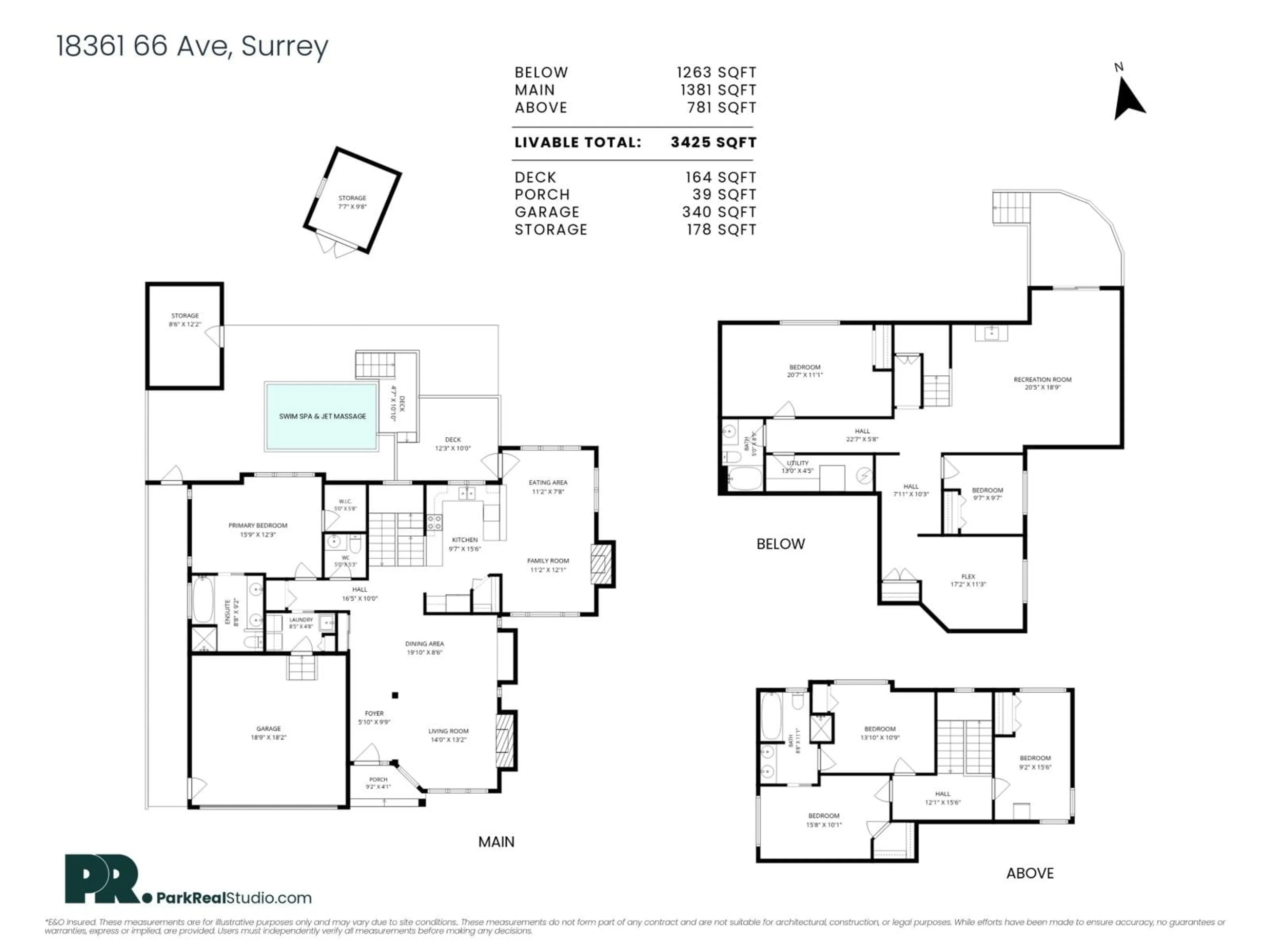 Floor plan for 18361 66 AVENUE, Surrey British Columbia V3S9A1