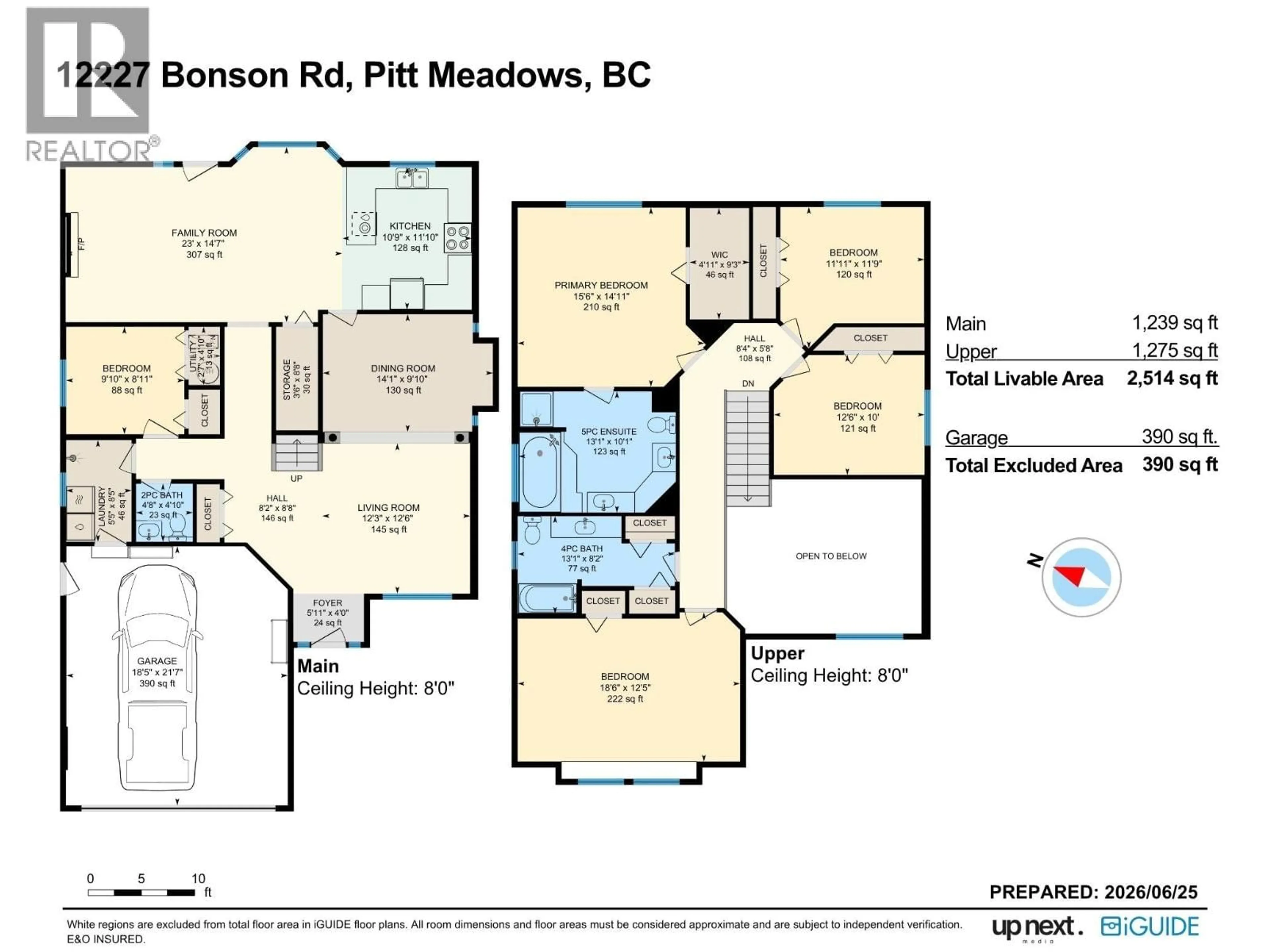 Floor plan for 12227 BONSON ROAD, Pitt Meadows British Columbia V3Y2L5