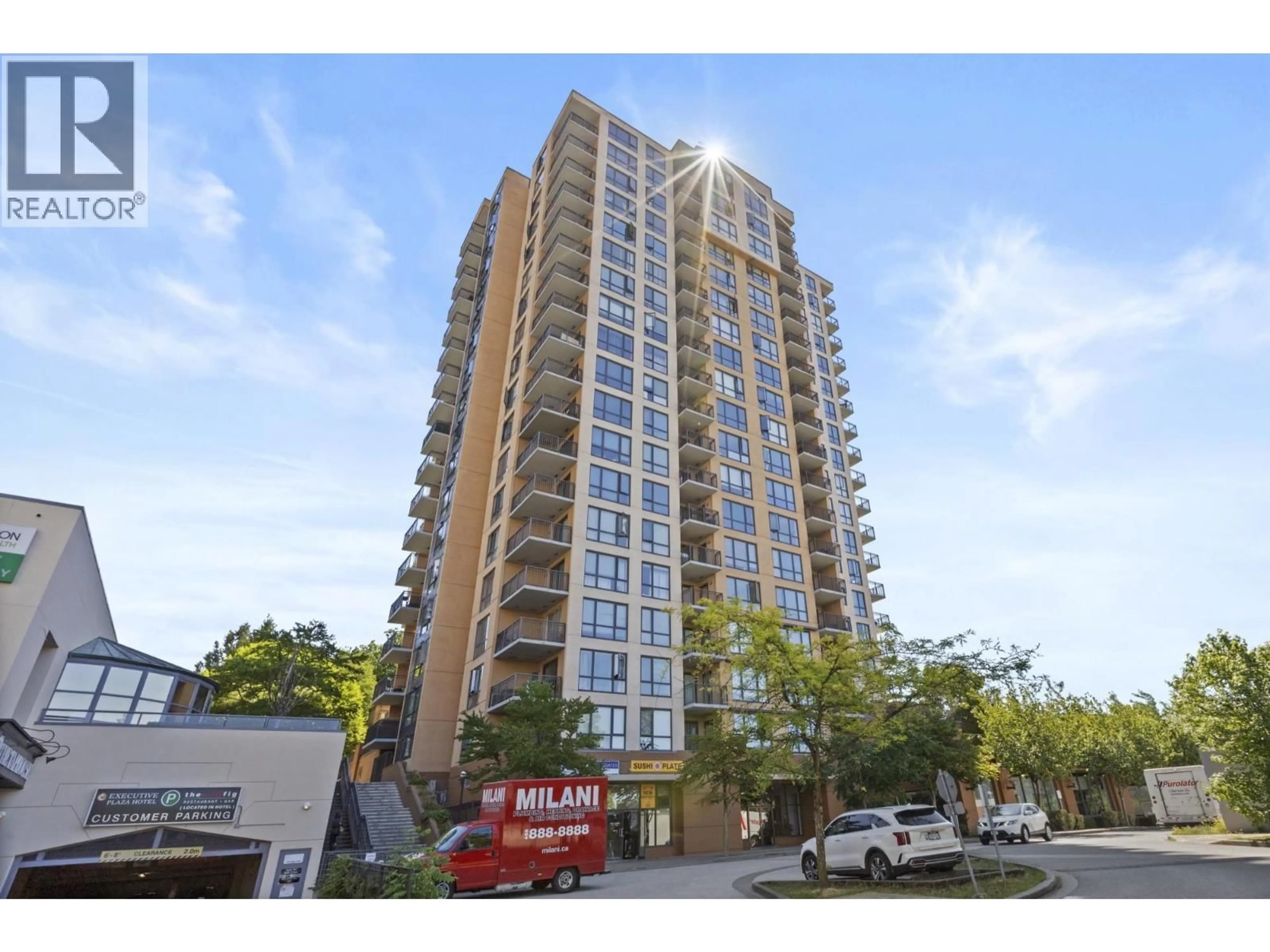A pic from outside/outdoor area/front of a property/back of a property/a pic from drone, building for 1904 - 511 ROCHESTER AVENUE, Coquitlam British Columbia V3K0A2