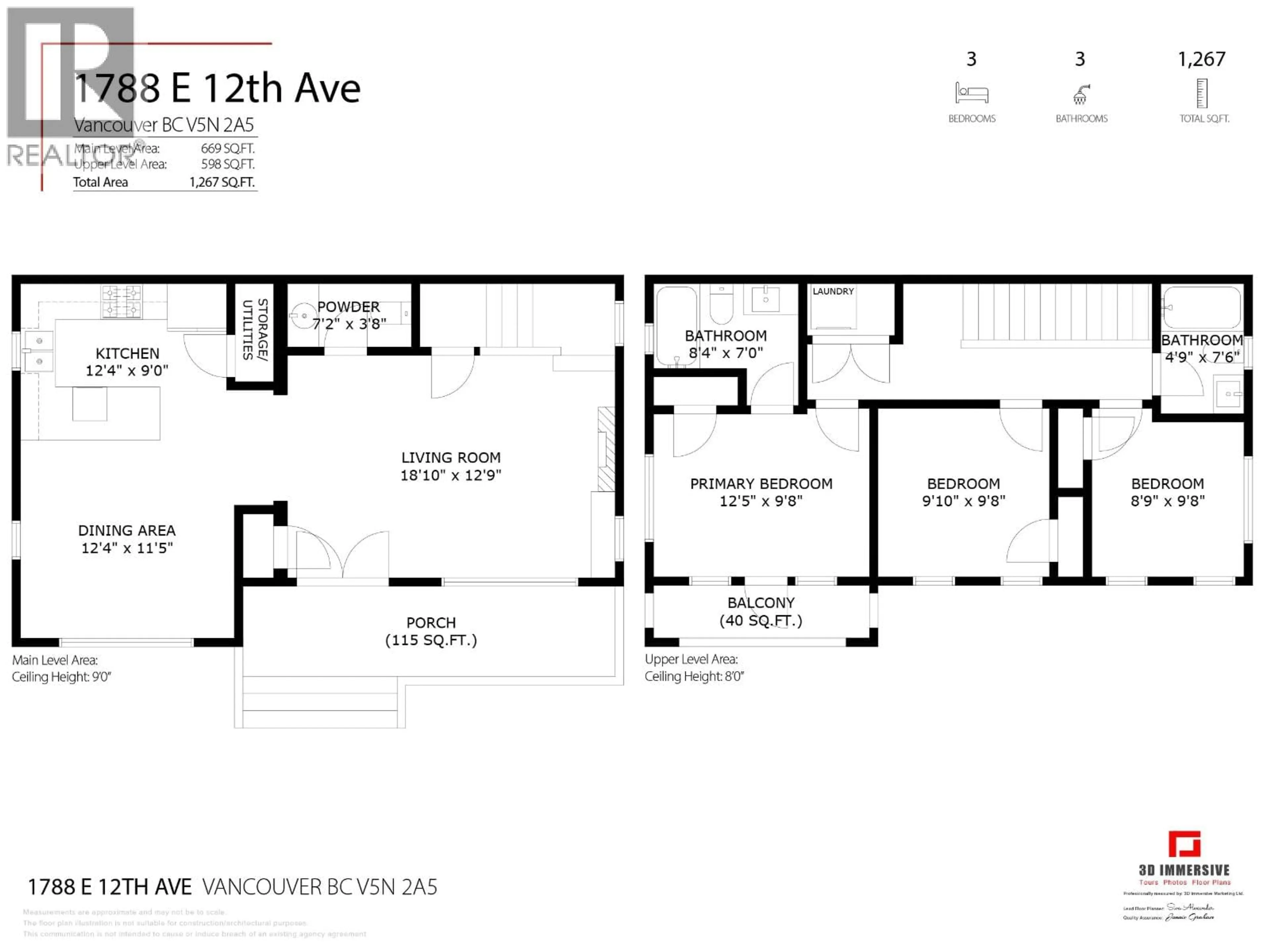 Floor plan for 1788 12TH AVENUE, Vancouver British Columbia V5N2A5