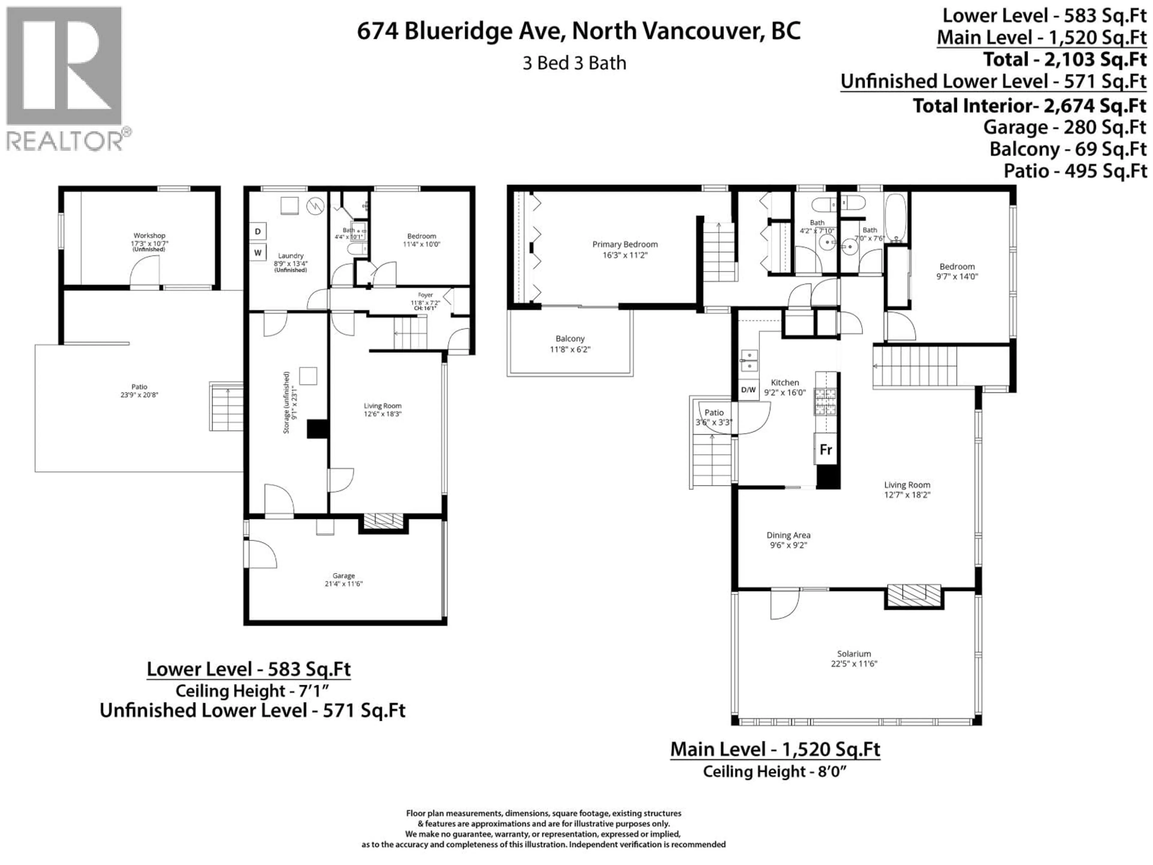 Floor plan for 674 BLUERIDGE AVENUE, North Vancouver British Columbia V7R2J3