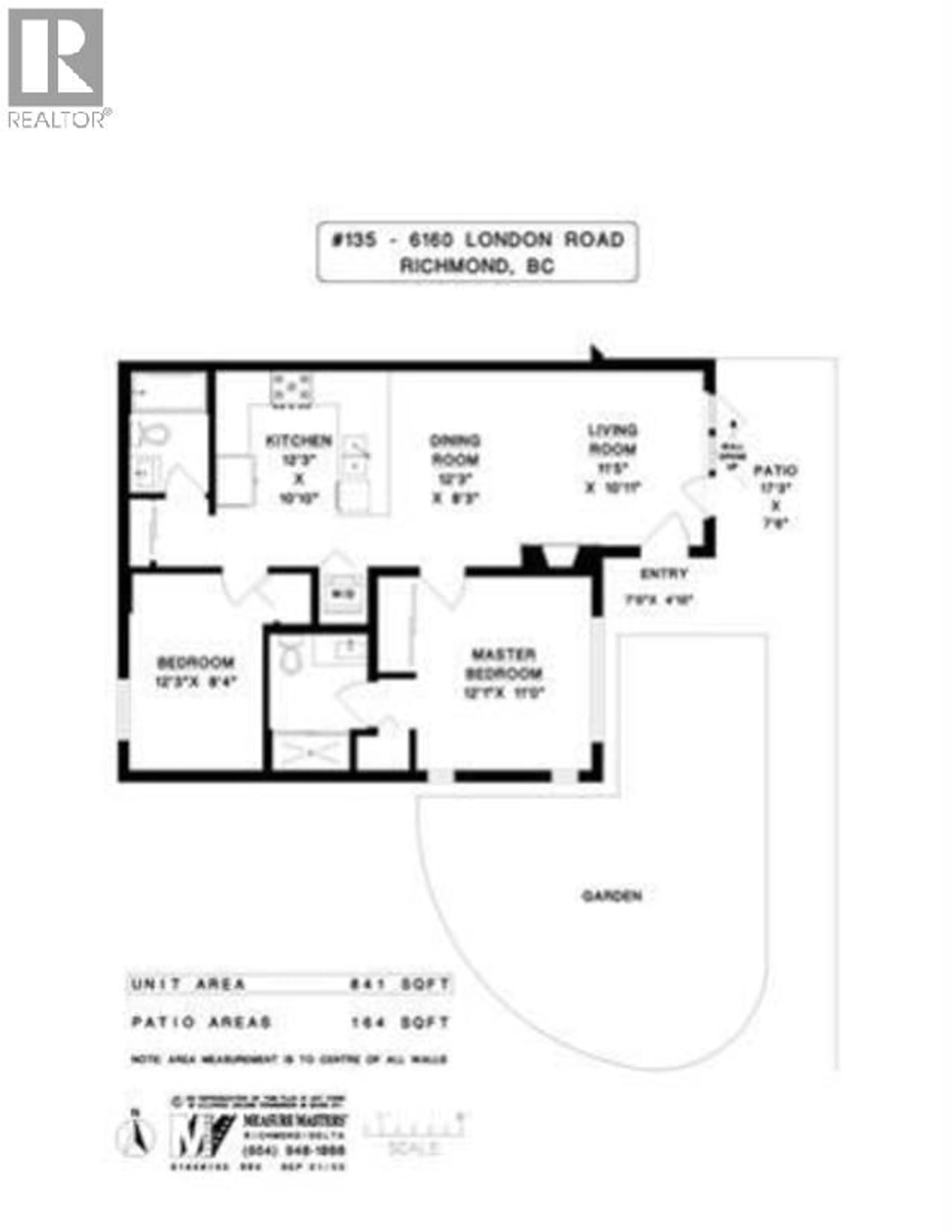 Floor plan for 135 - 6160 LONDON ROAD, Richmond British Columbia V7E4J2
