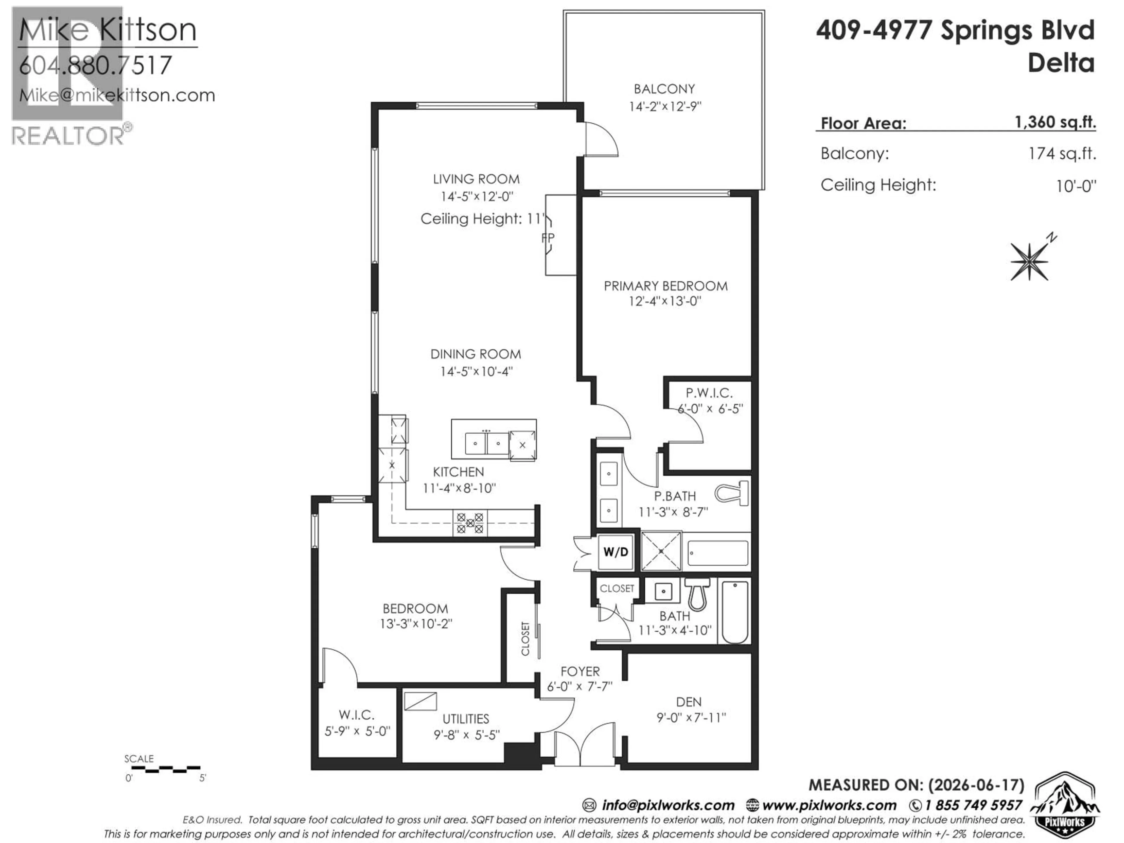 Floor plan for 409 - 4977 SPRINGS BOULEVARD, Delta British Columbia V4M0C1