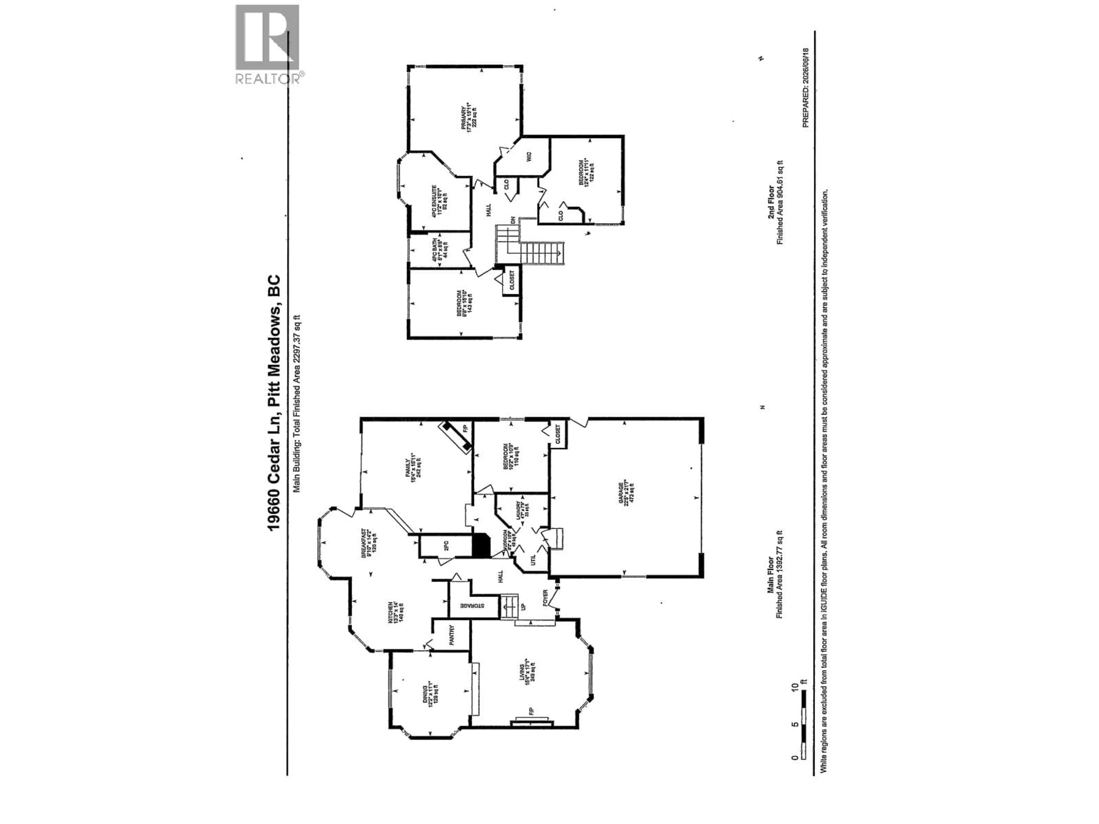 Floor plan for 19660 CEDAR LANE, Pitt Meadows British Columbia V3Y2E4