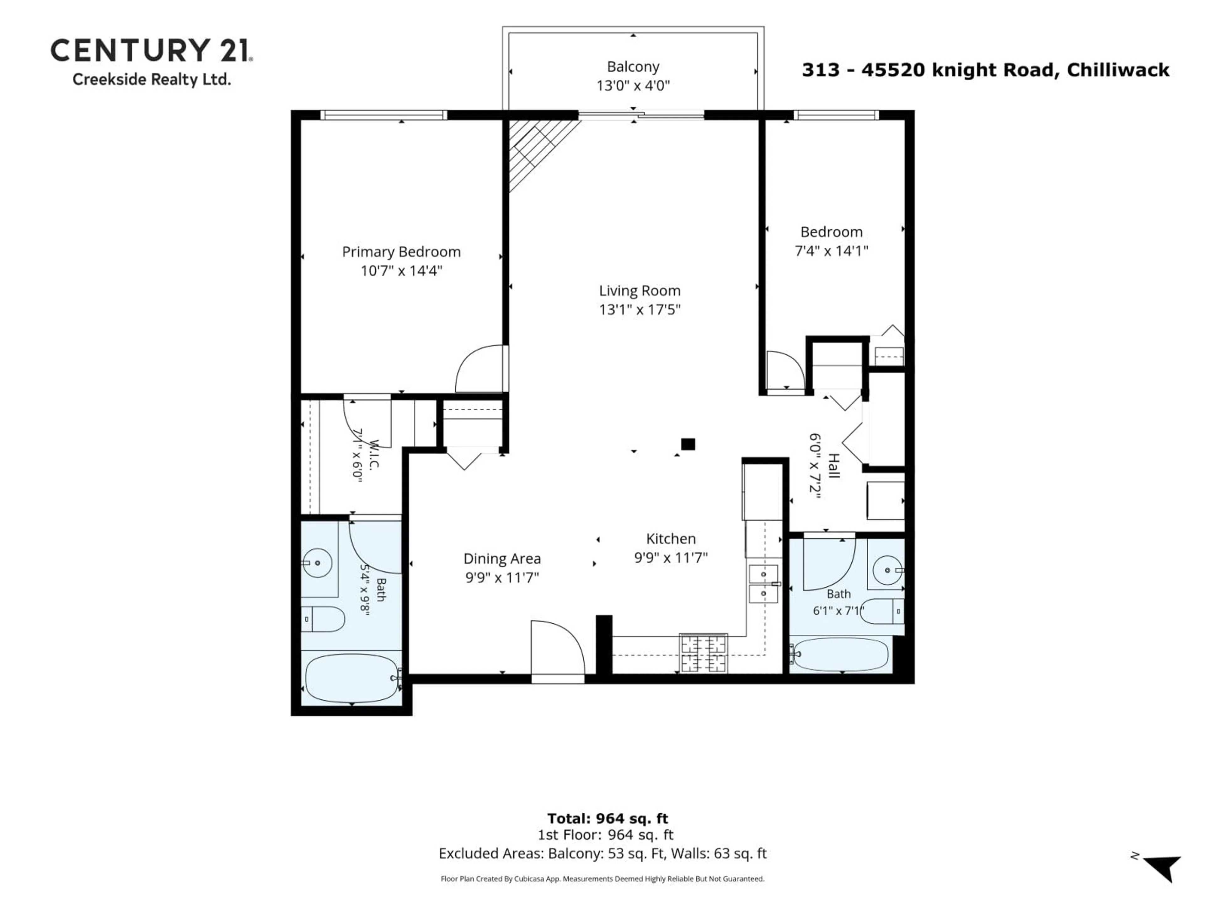 Floor plan for 313 - 45520 KNIGHT ROAD, Chilliwack British Columbia V2R3Z2