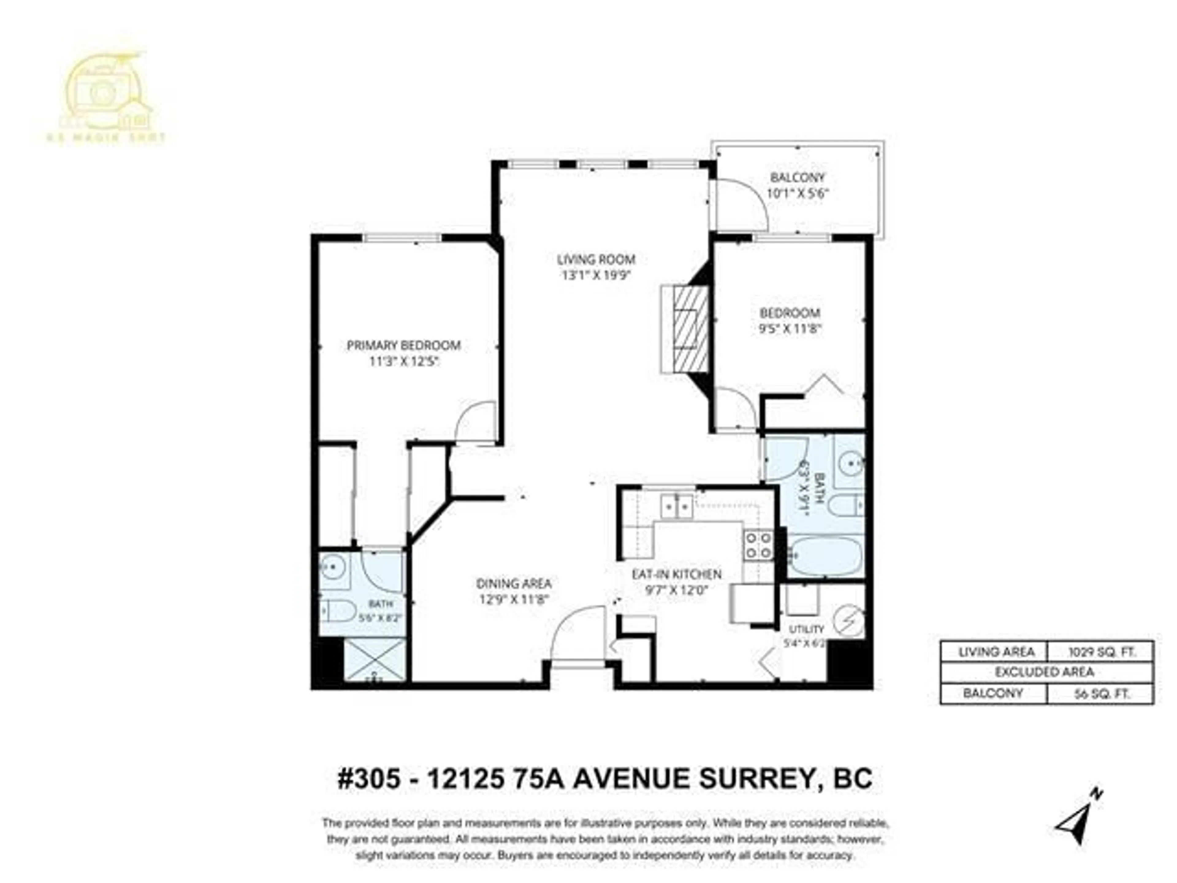 Floor plan for 305 - 12125 75A AVENUE, Surrey British Columbia V3W1B9
