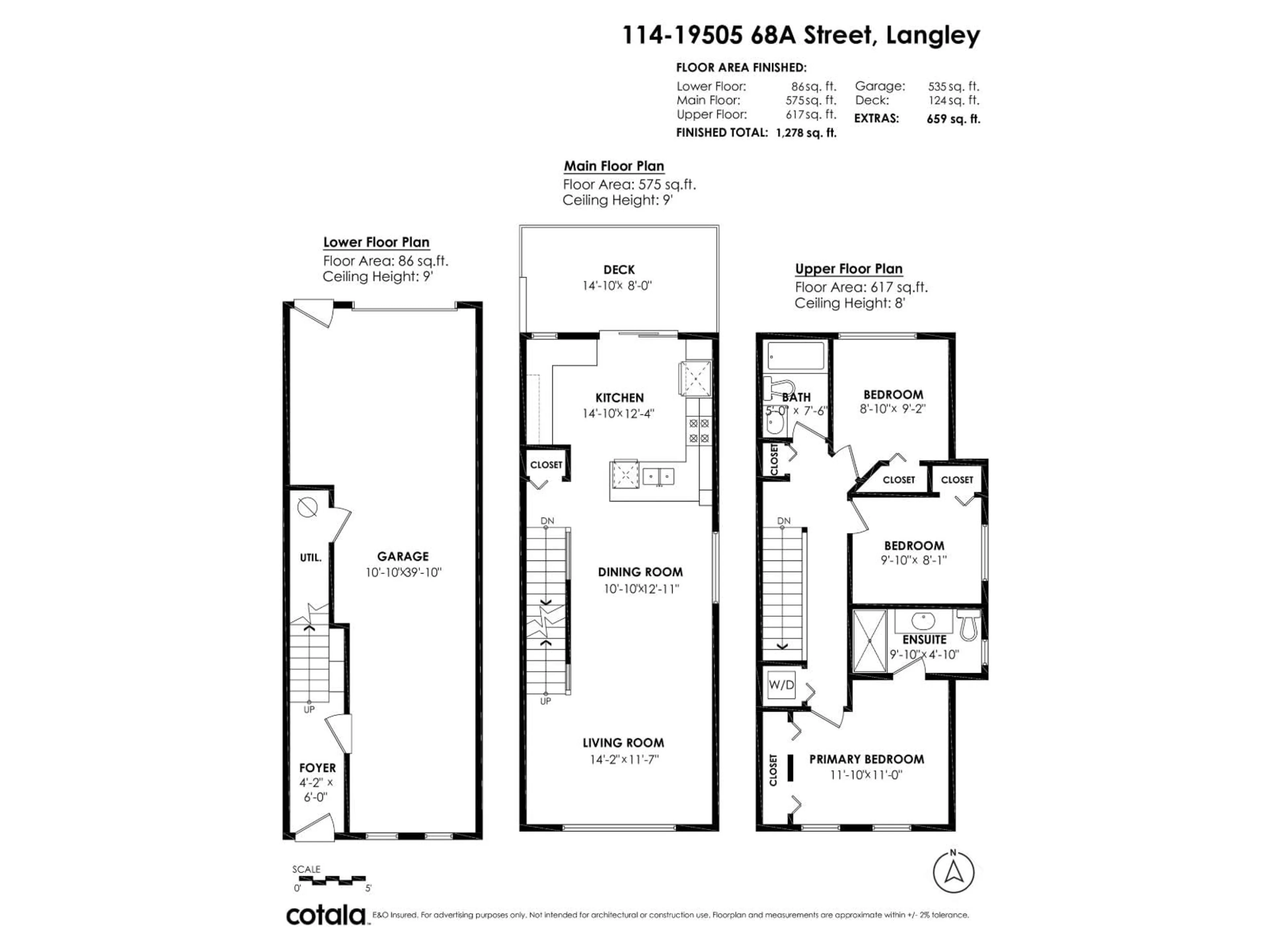 Floor plan for 114 - 19505 68A AVENUE, Surrey British Columbia V4N6K3