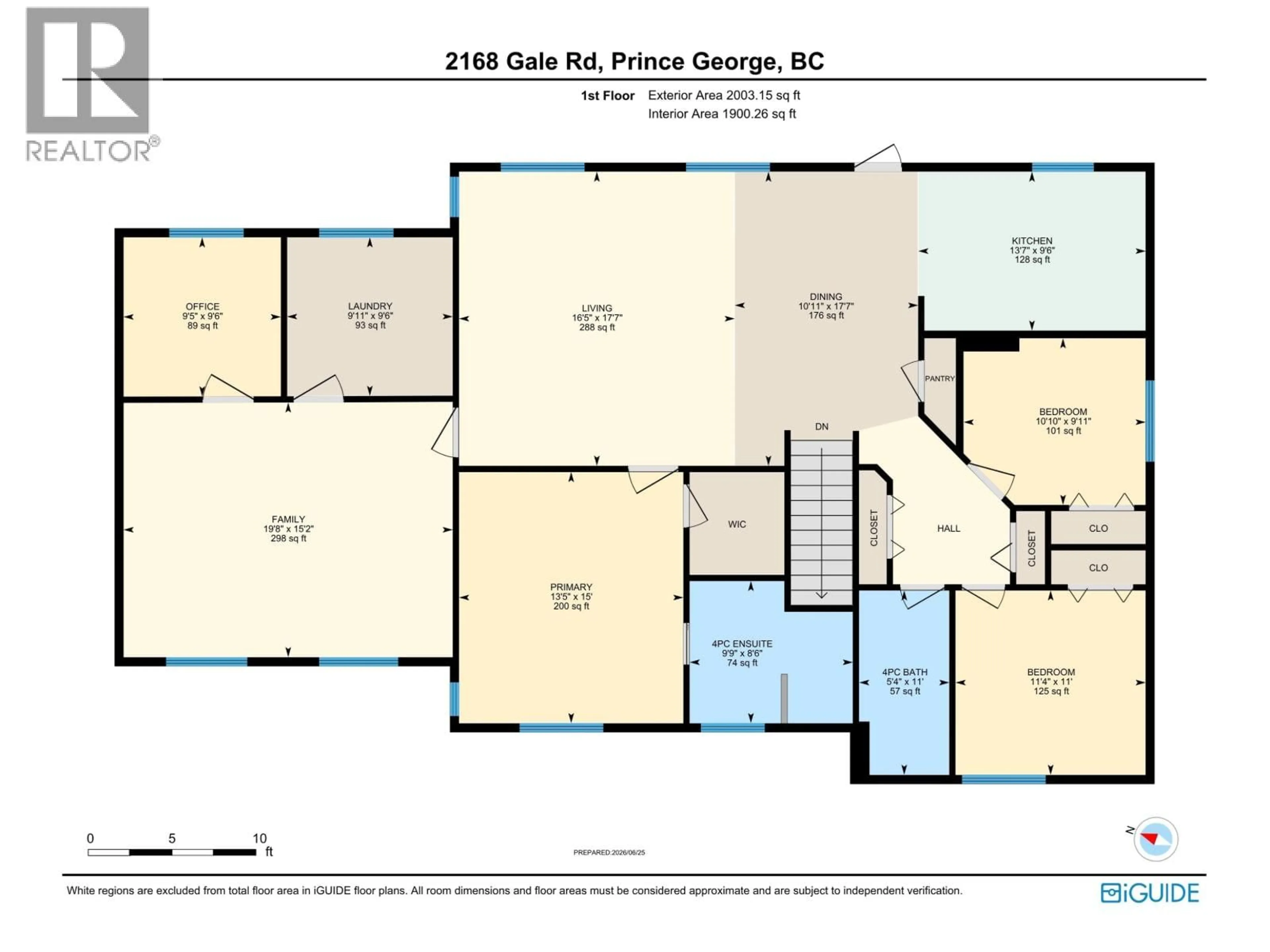 Floor plan for 2168 GALE ROAD, Prince George British Columbia V2K1J2
