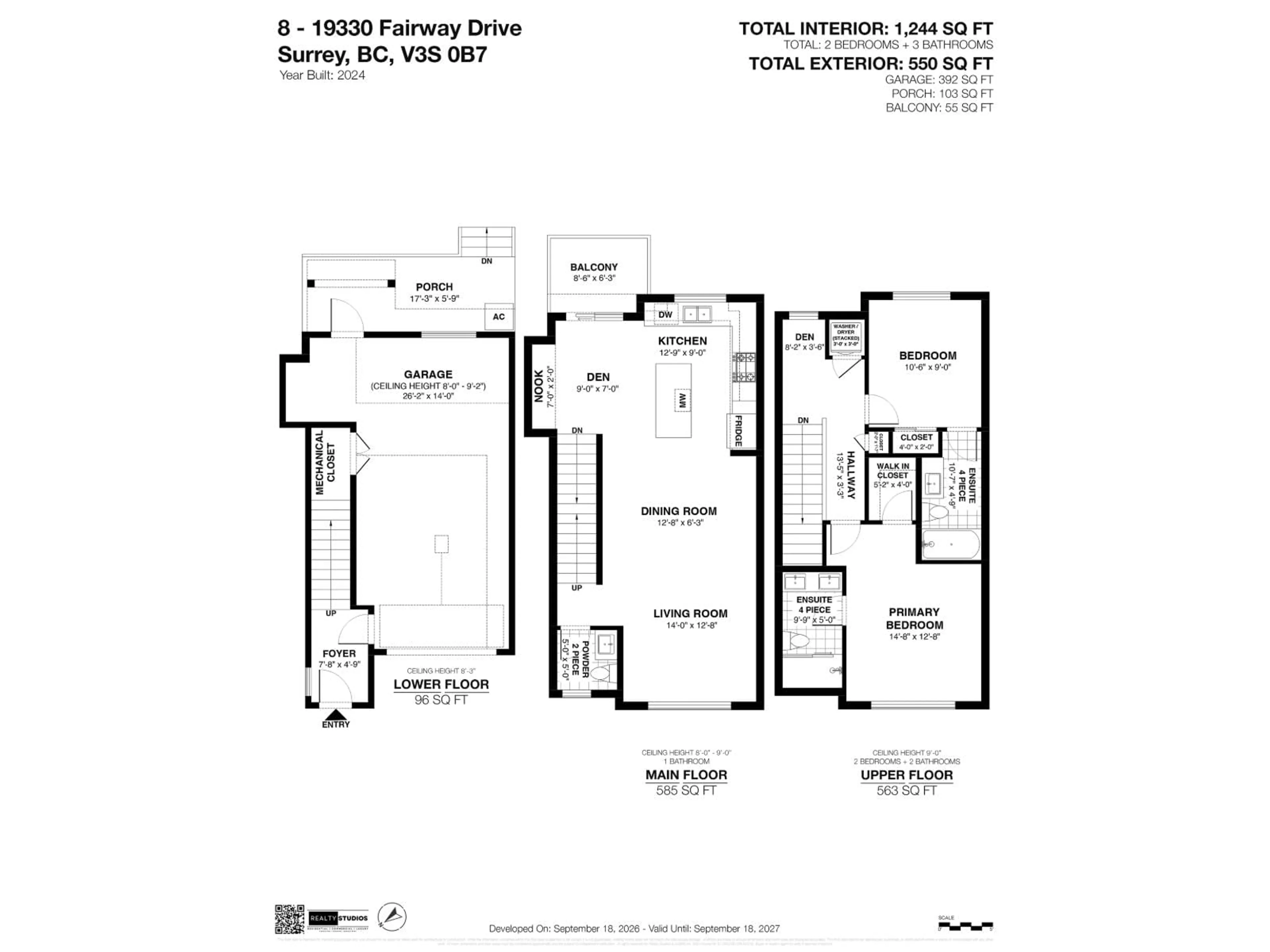 Floor plan for 8 - 19330 FAIRWAY DRIVE, Surrey British Columbia V3S0B7