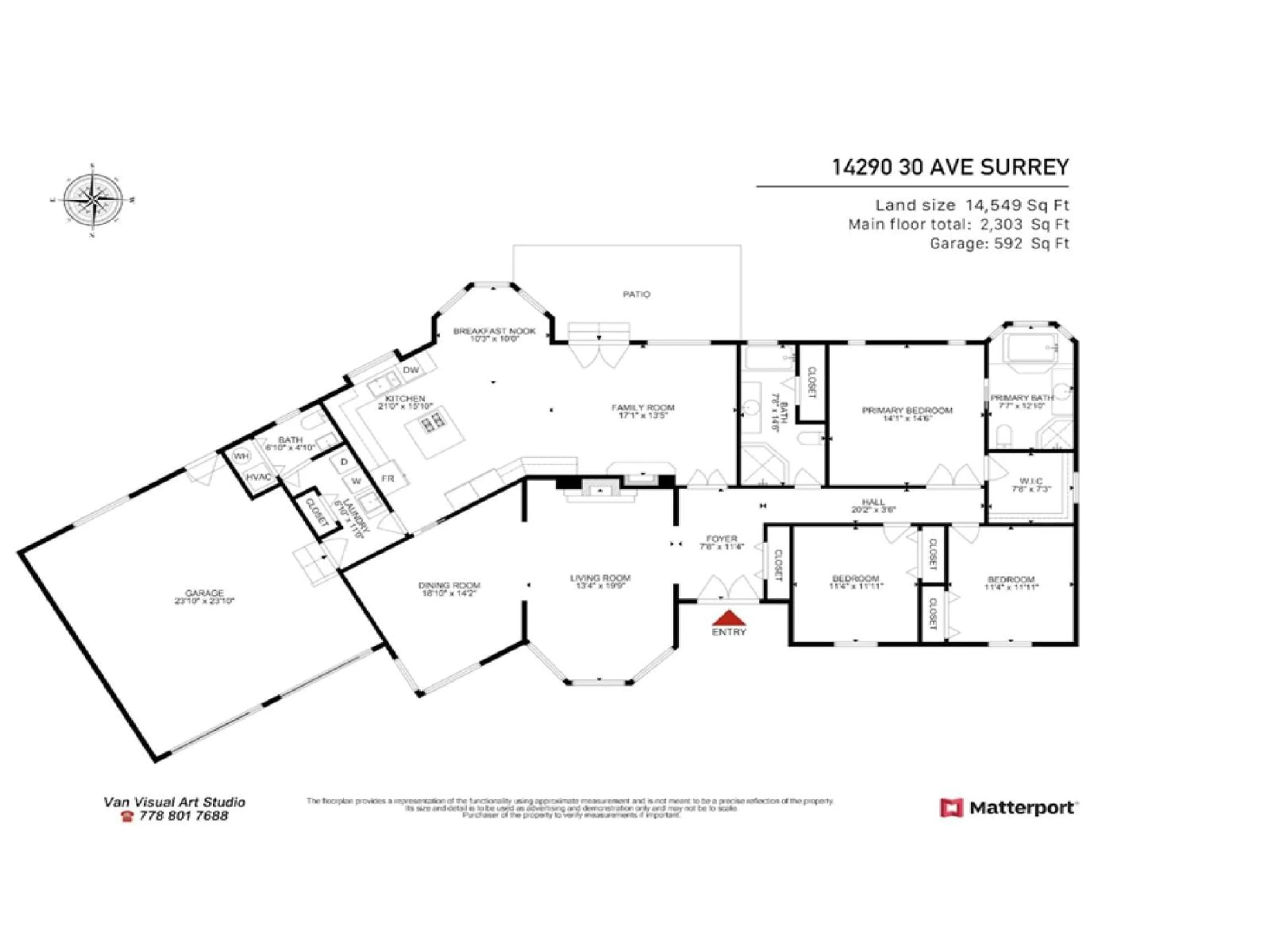Floor plan for 14290 30 AVENUE, Surrey British Columbia V4P1R3