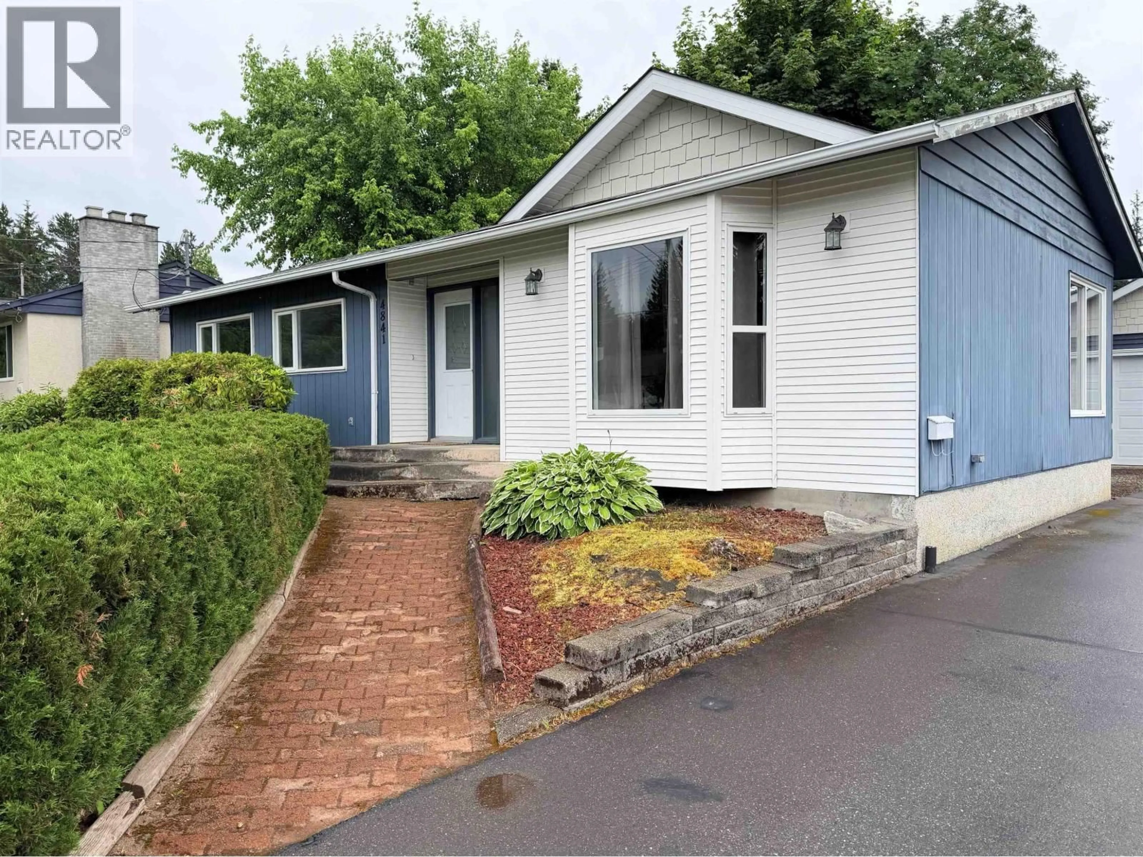 Home with vinyl exterior material, street for 4841 LOEN AVENUE, Terrace British Columbia V8G1Z9