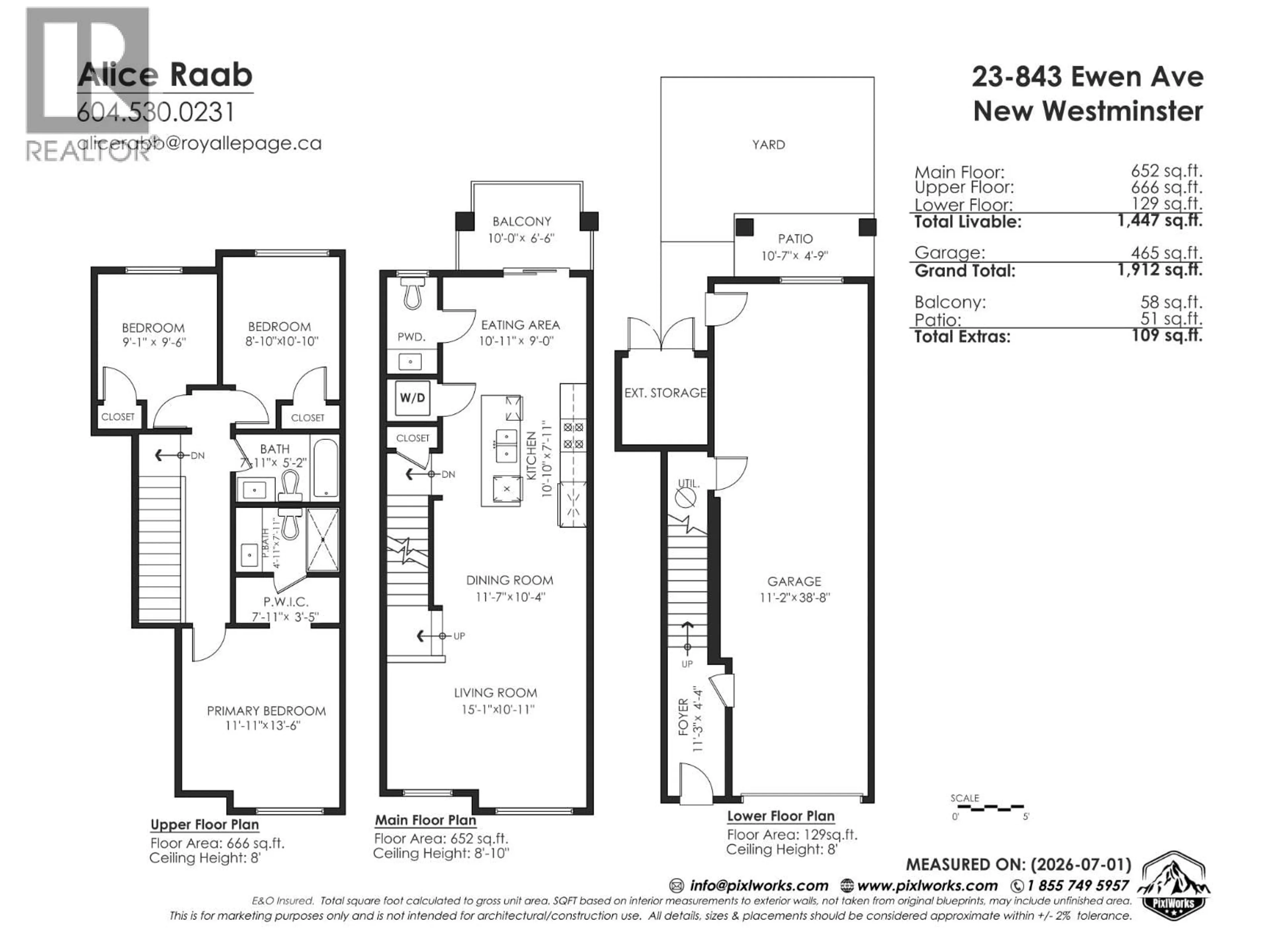 Floor plan for 23 - 843 EWEN AVENUE, New Westminster British Columbia V3M0K6