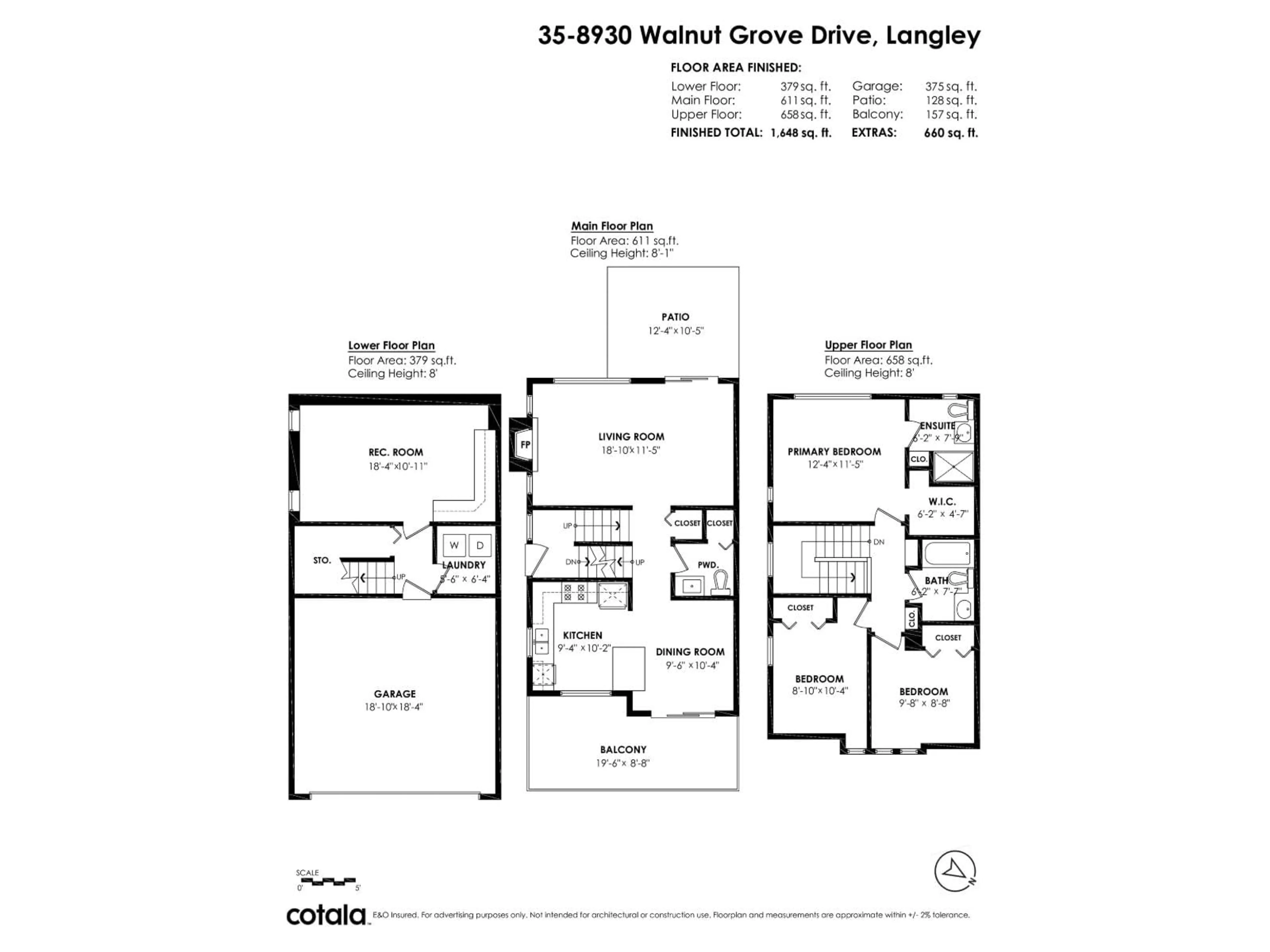 Floor plan for 35 - 8930 WALNUT GROVE DRIVE, Langley British Columbia V1M3K2