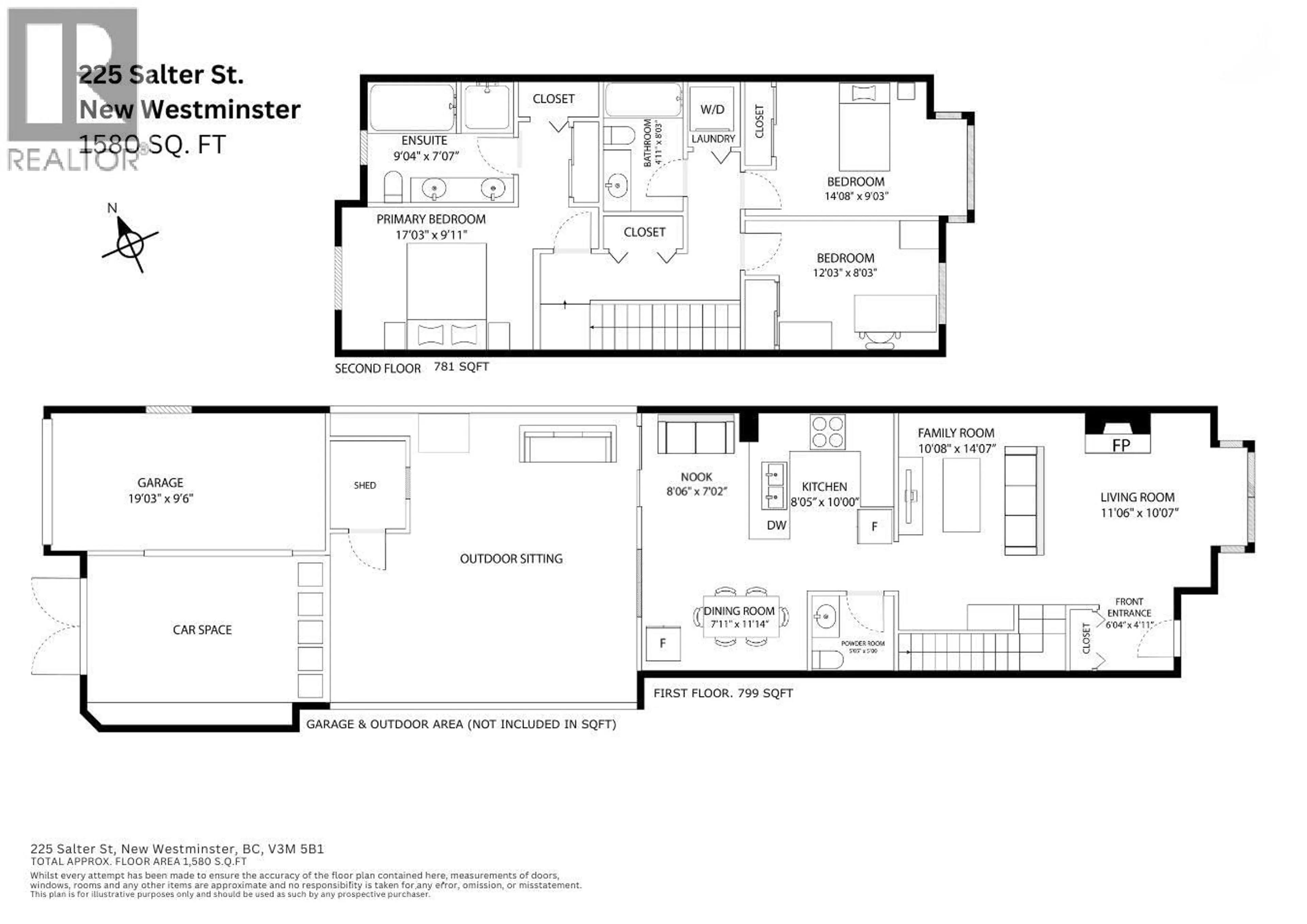 Floor plan for 225 SALTER STREET, New Westminster British Columbia V3M0E8
