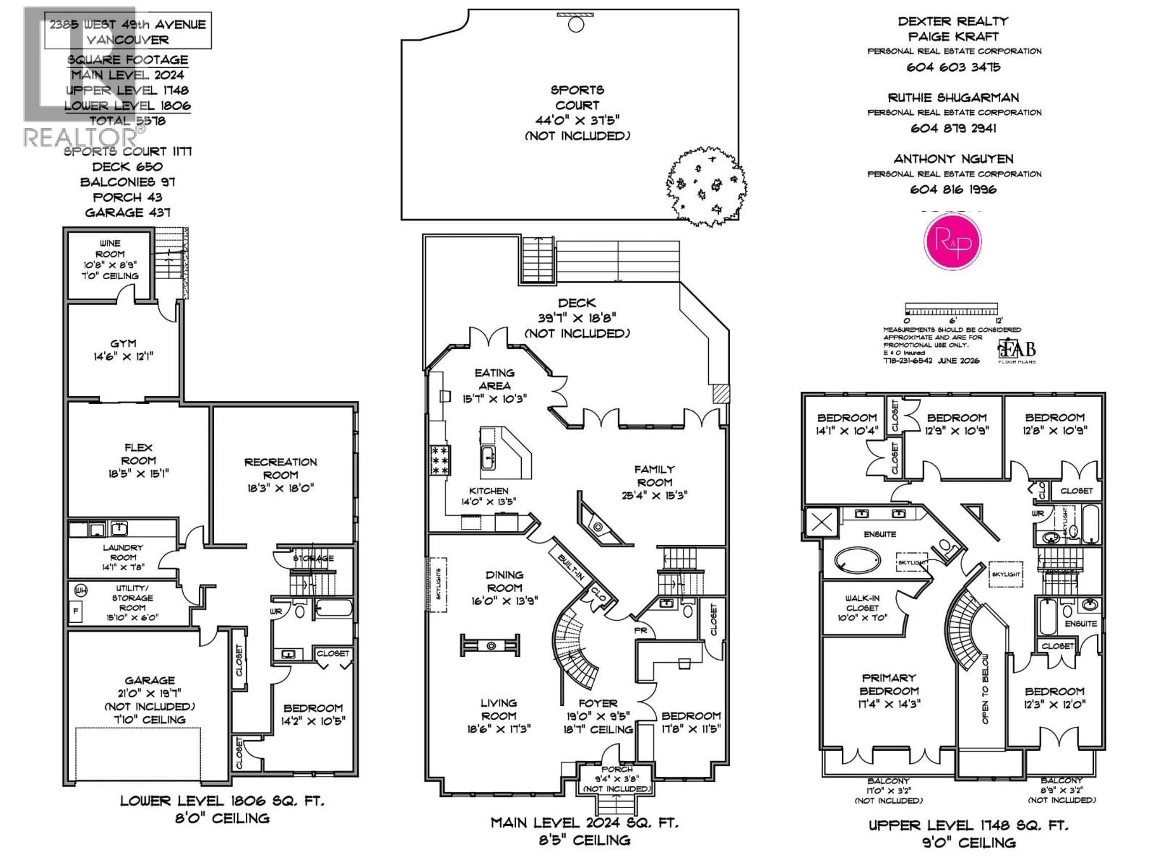 Floor plan for 2385 49TH AVENUE, Vancouver British Columbia V6M2V2