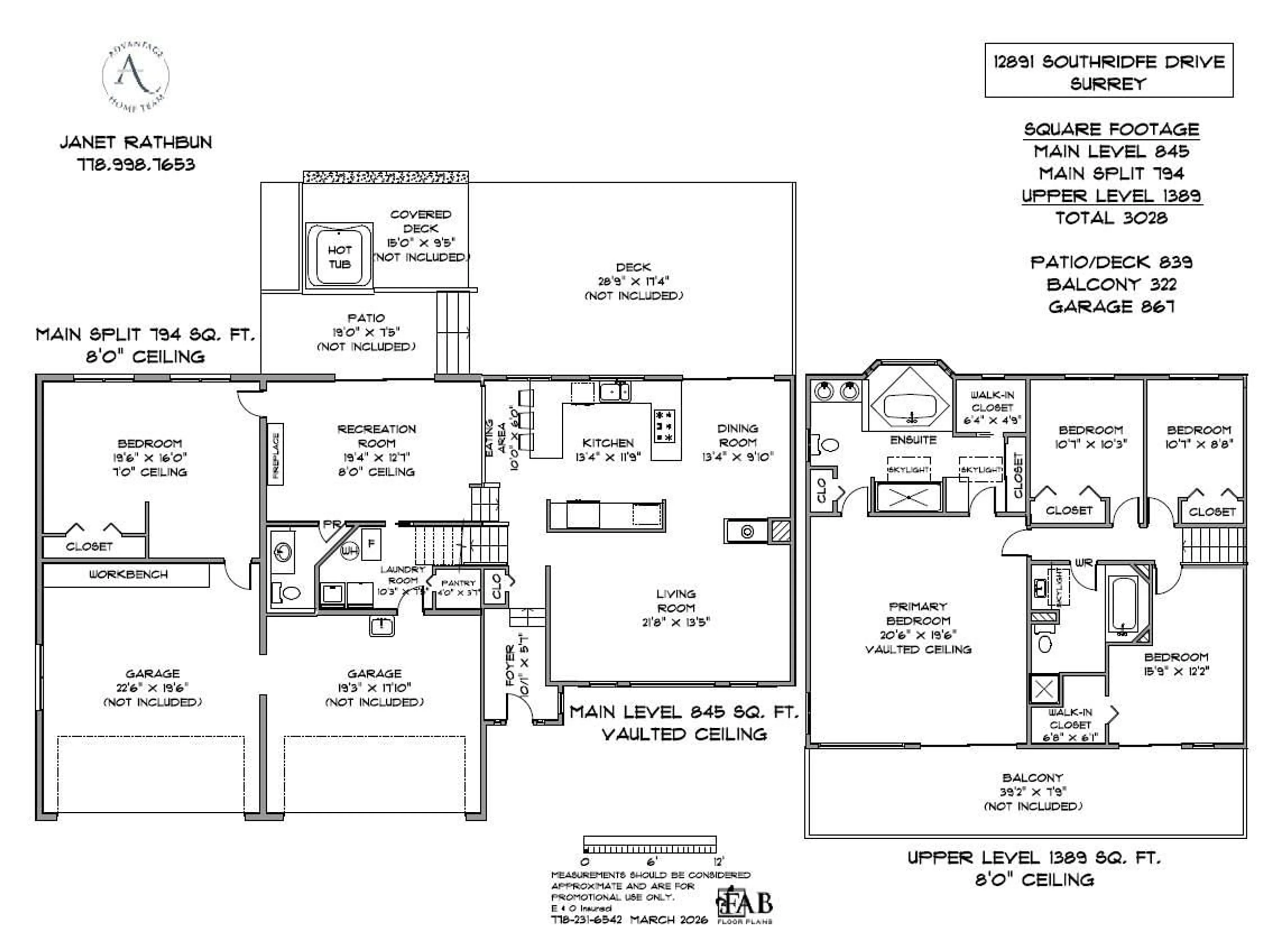 Floor plan for 12891 SOUTHRIDGE DRIVE, Surrey British Columbia V3X3C7