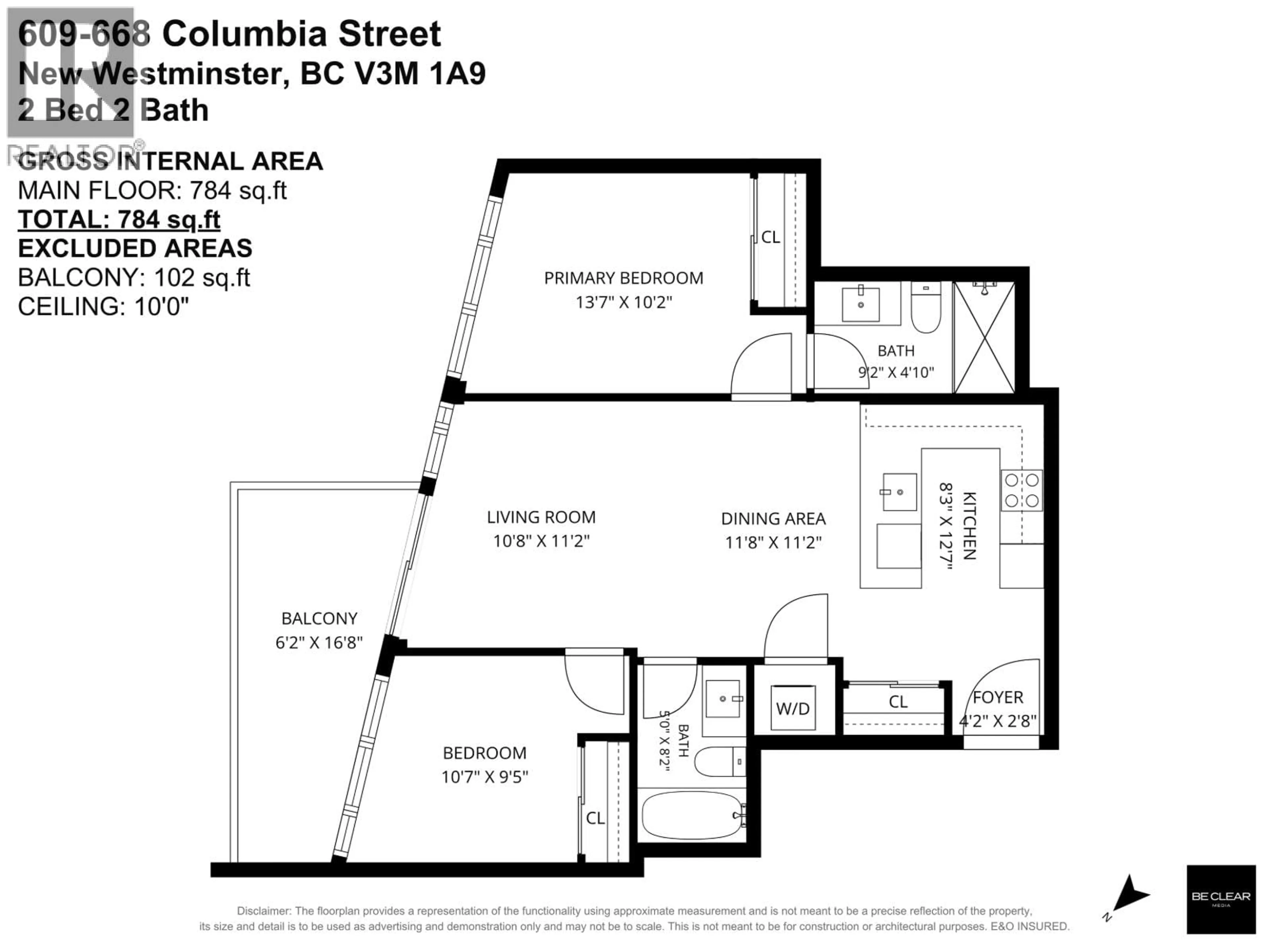 Floor plan for 609 - 668 COLUMBIA STREET, New Westminster British Columbia V3M1A9