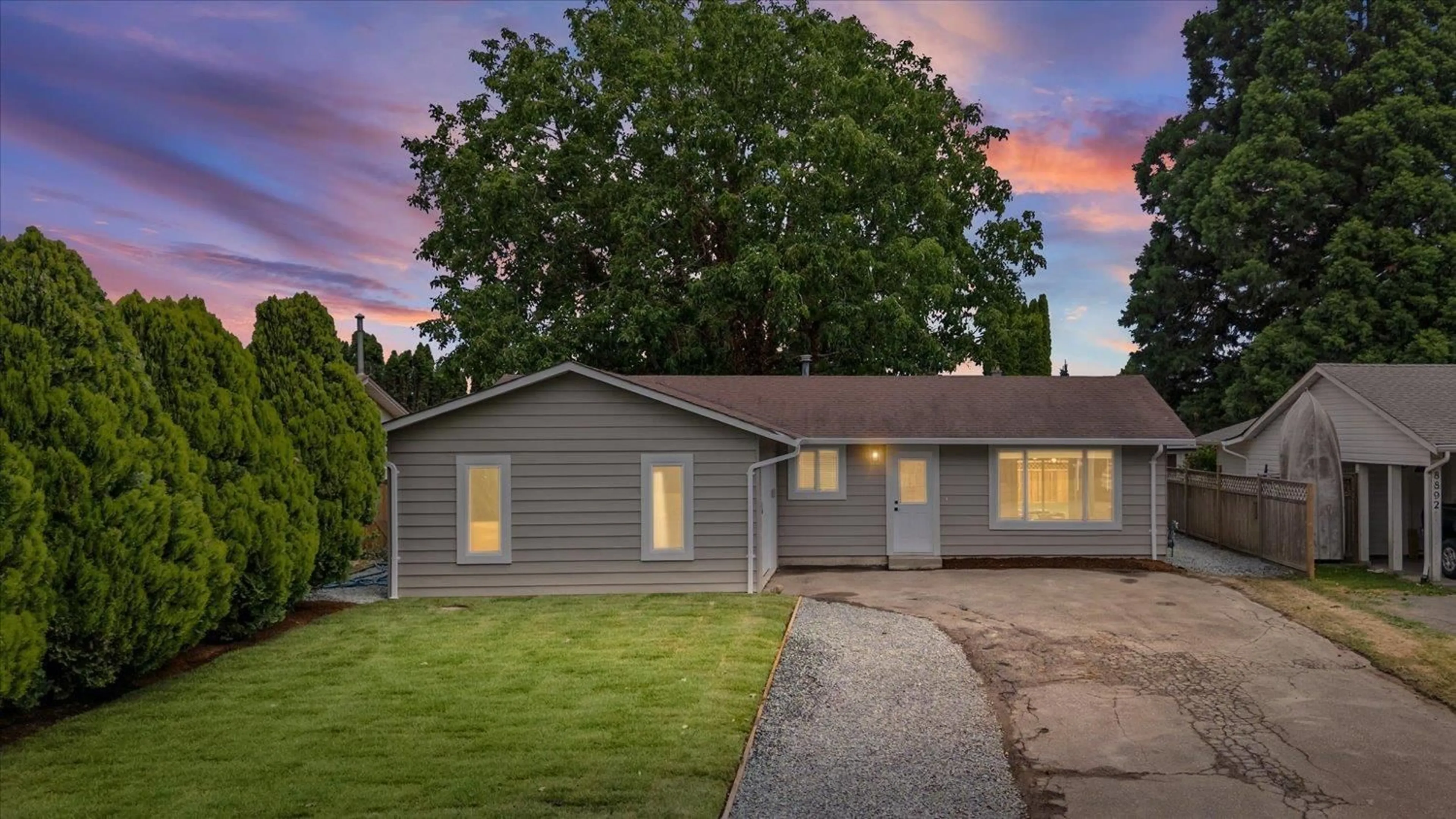Home with vinyl exterior material, street for 8900 CHARLES STREET, Chilliwack British Columbia V2P7H8
