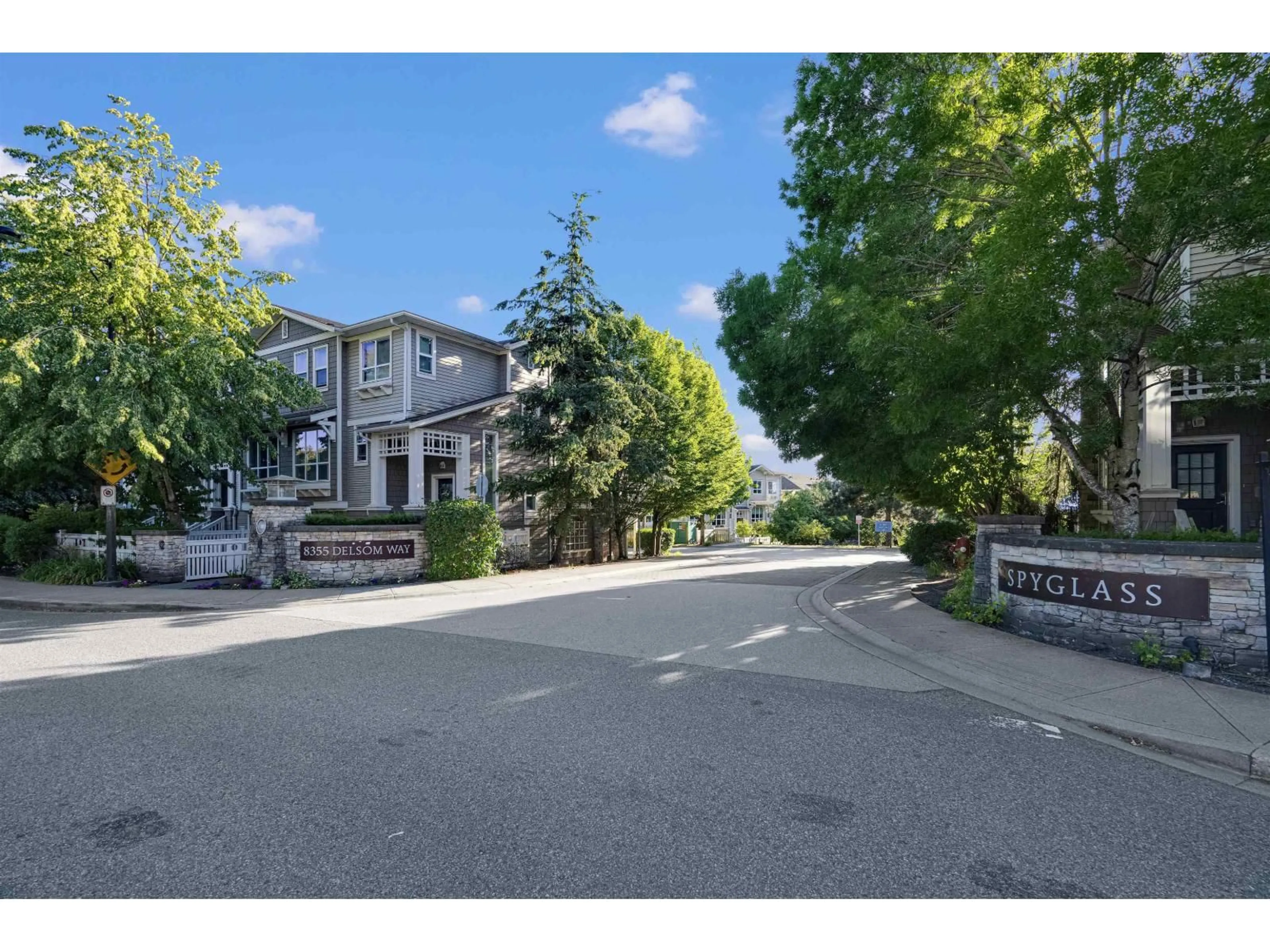 A pic from outside/outdoor area/front of a property/back of a property/a pic from drone, mountain view for 33 - 8355 DELSOM WAY, Delta British Columbia V4C0A9