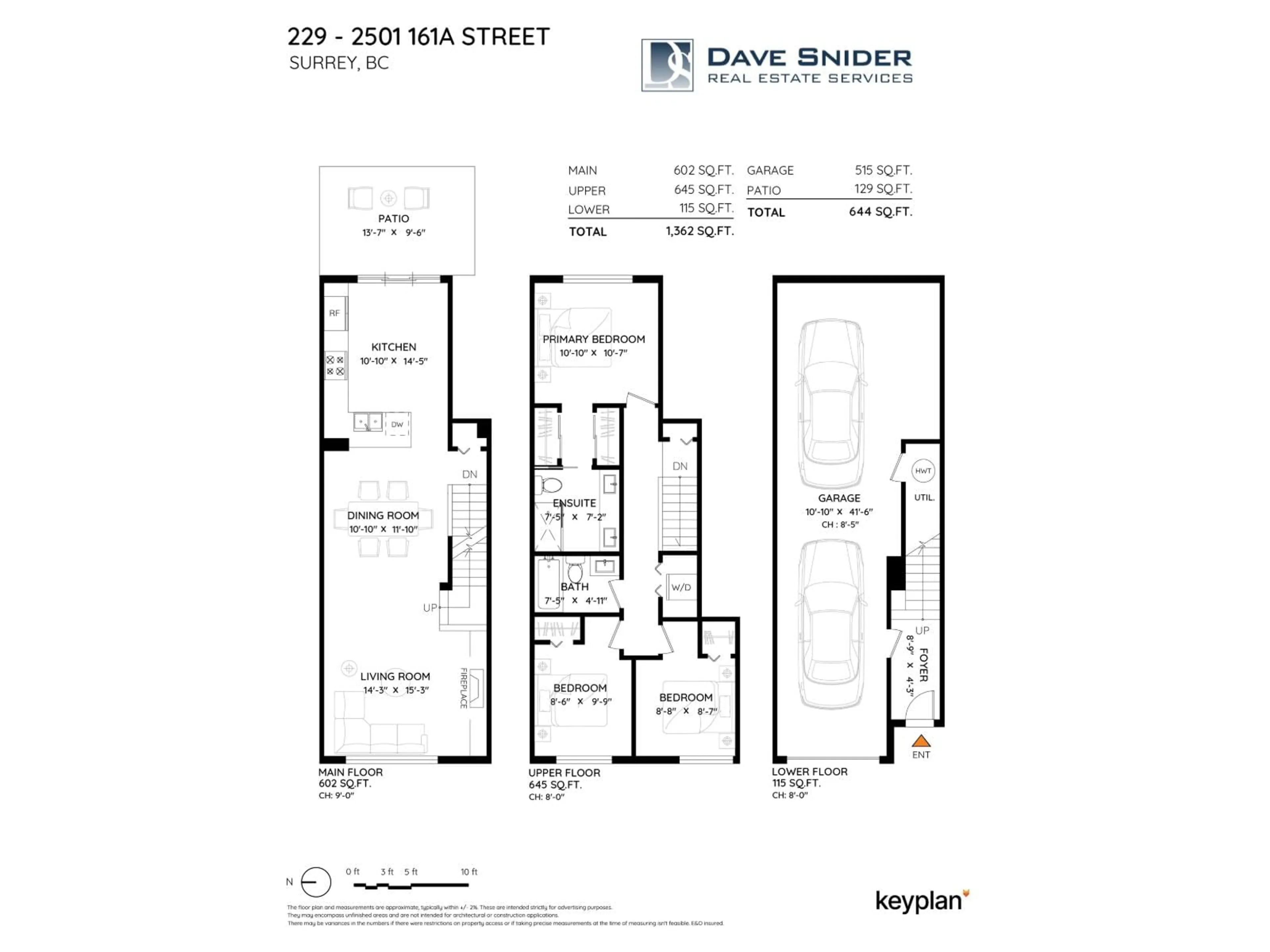 Floor plan for 229 - 2501 161A STREET, Surrey British Columbia V3Z7Y6