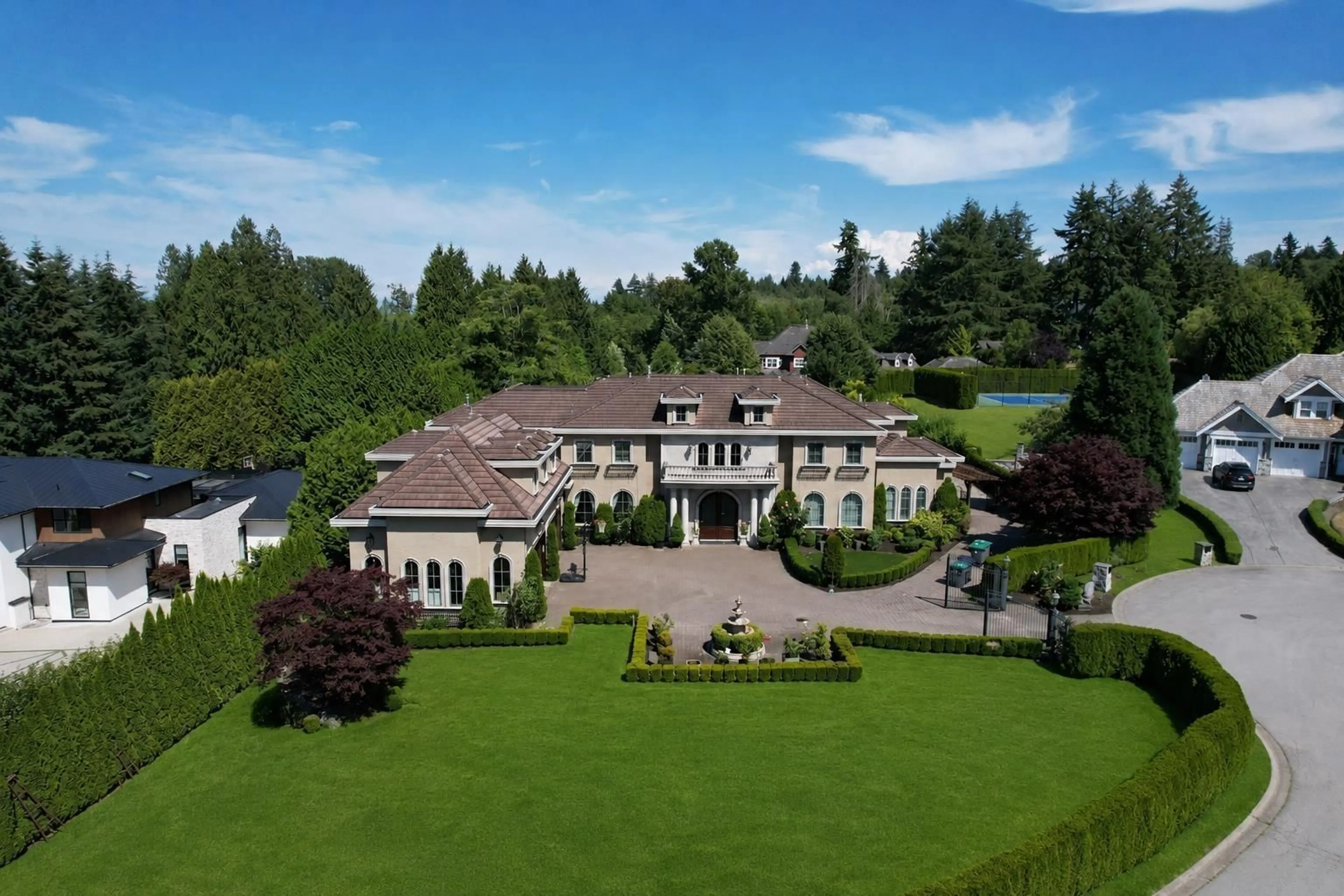 A pic from outside/outdoor area/front of a property/back of a property/a pic from drone, mountain view for 2988 163 STREET, Surrey British Columbia V3Z0E3