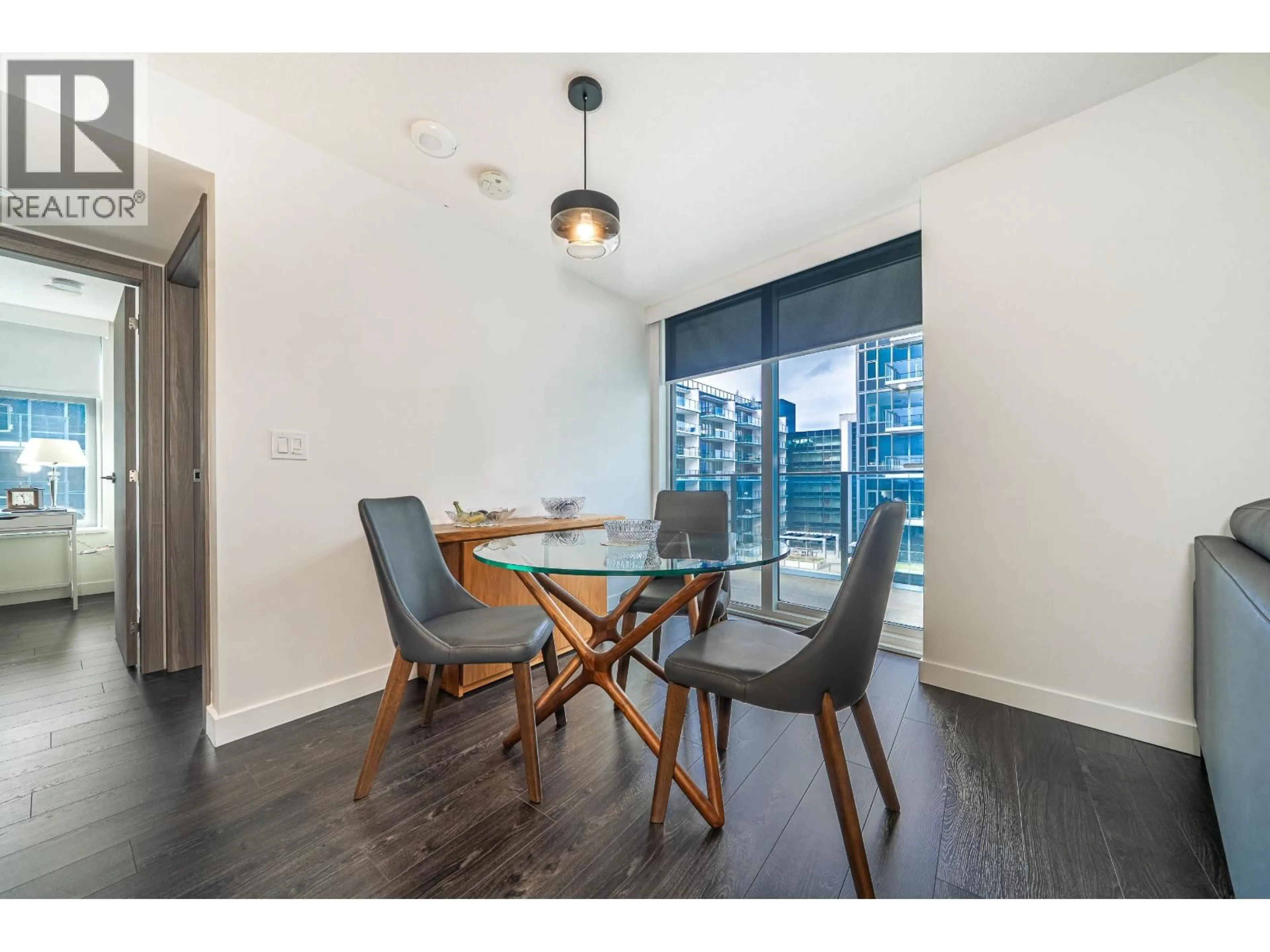 Dining room, wood/laminate floor for 1082 - 8608 HAZELBRIDGE WAY, Richmond British Columbia V6X0W2