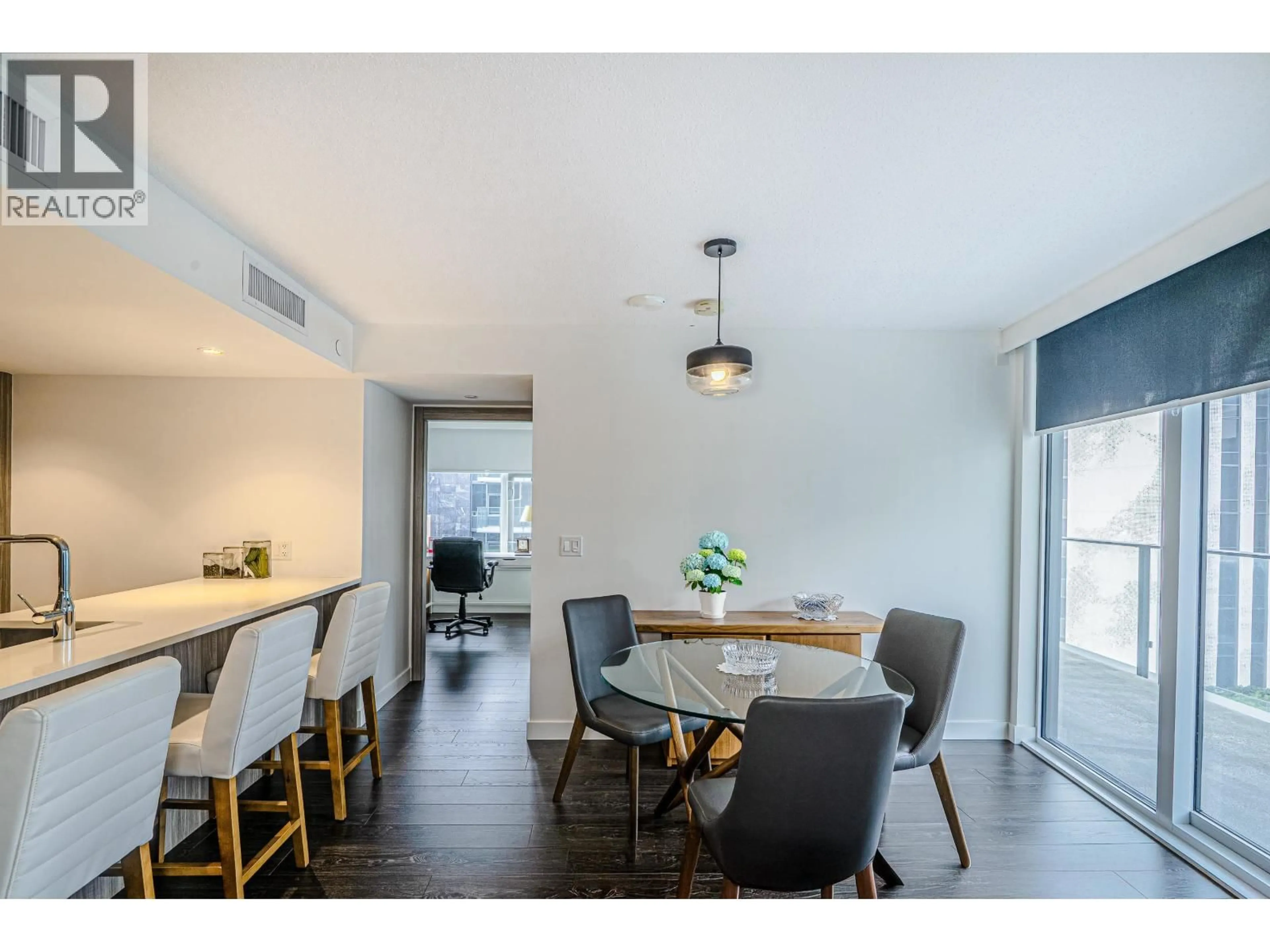 Dining room, wood/laminate floor for 1082 - 8608 HAZELBRIDGE WAY, Richmond British Columbia V6X0W2