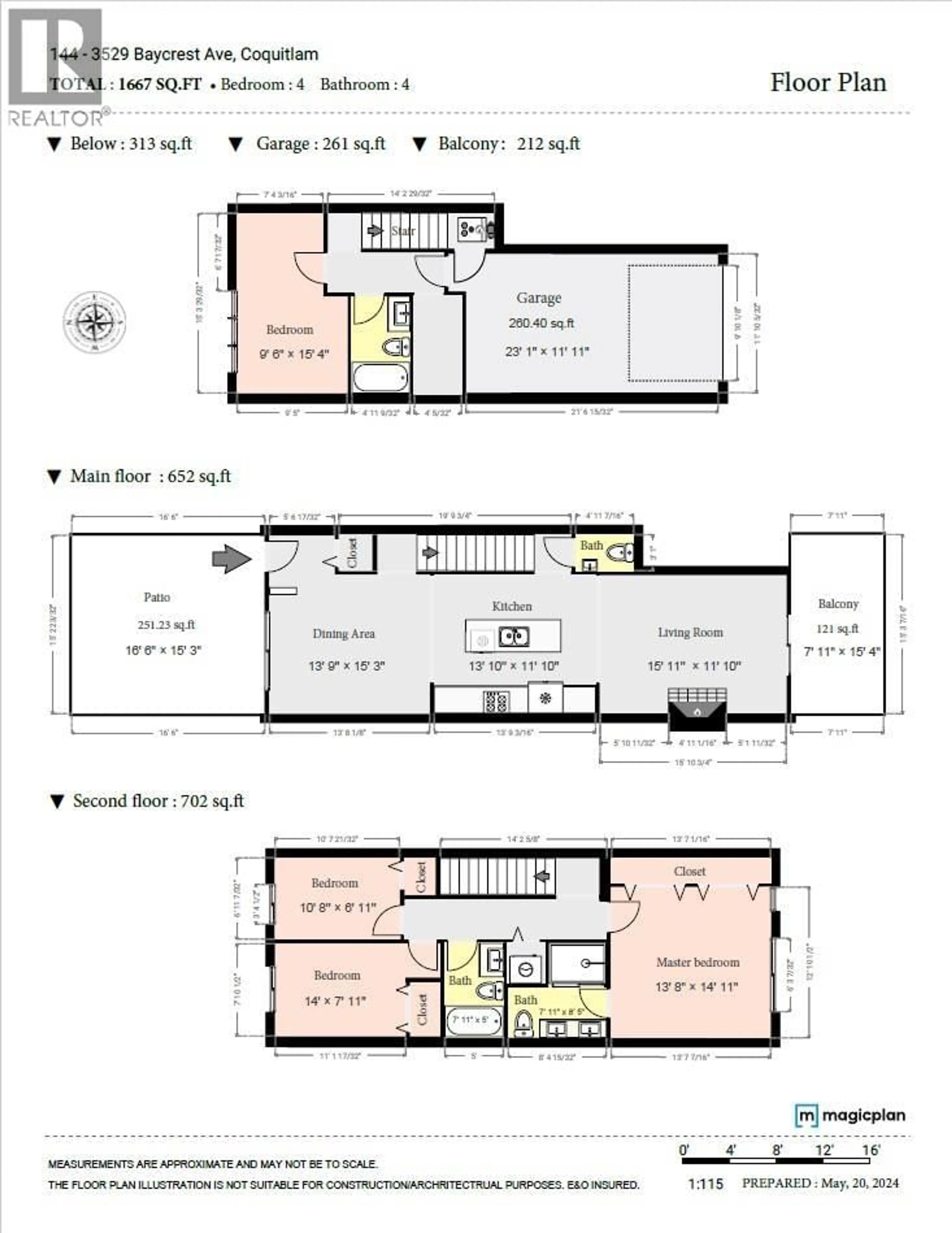 Floor plan for 144 - 3529 BAYCREST, Coquitlam British Columbia V3B2W7