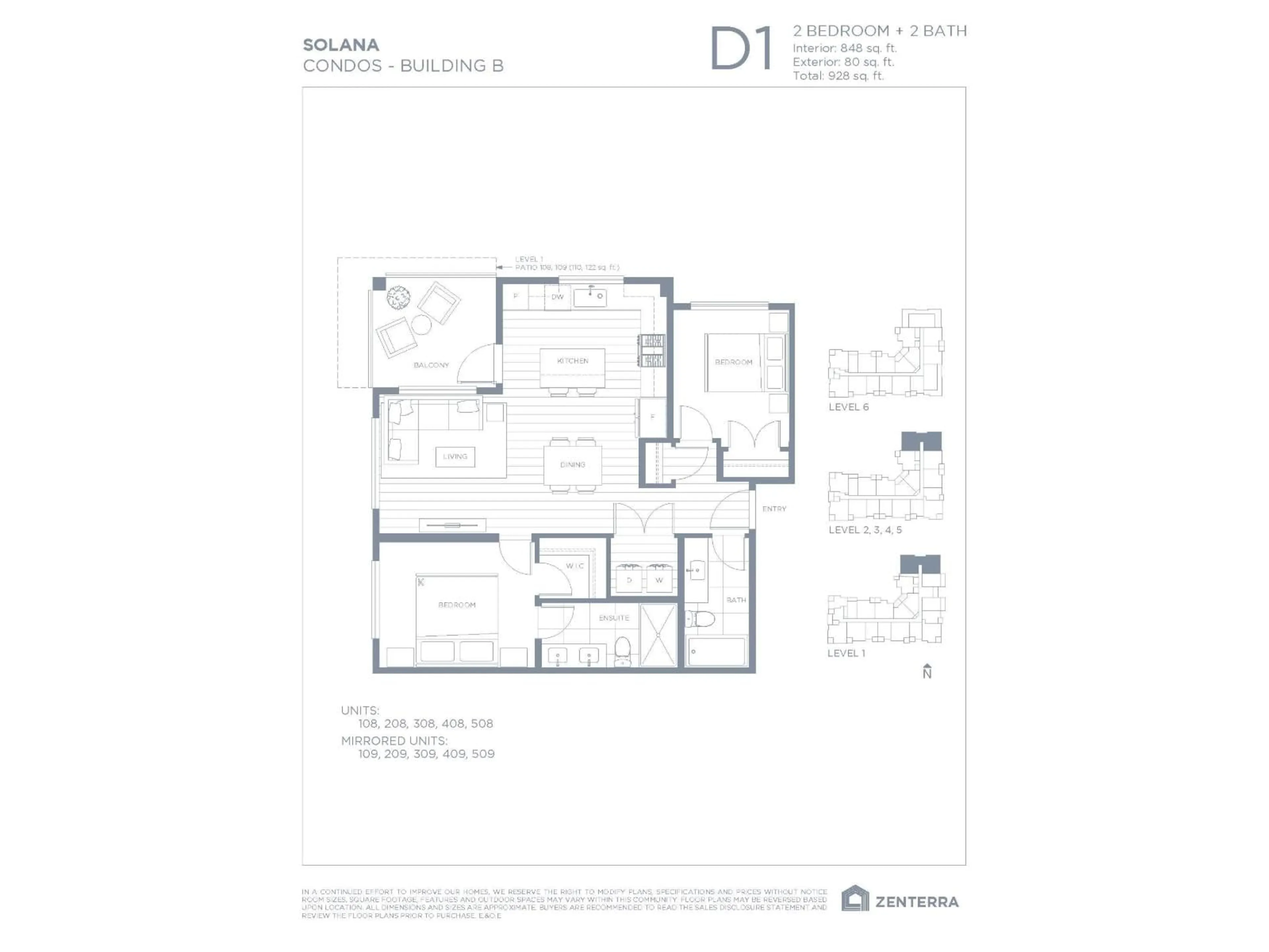Floor plan for B109 - 19958 77 AVENUE, Langley British Columbia V0V0V0