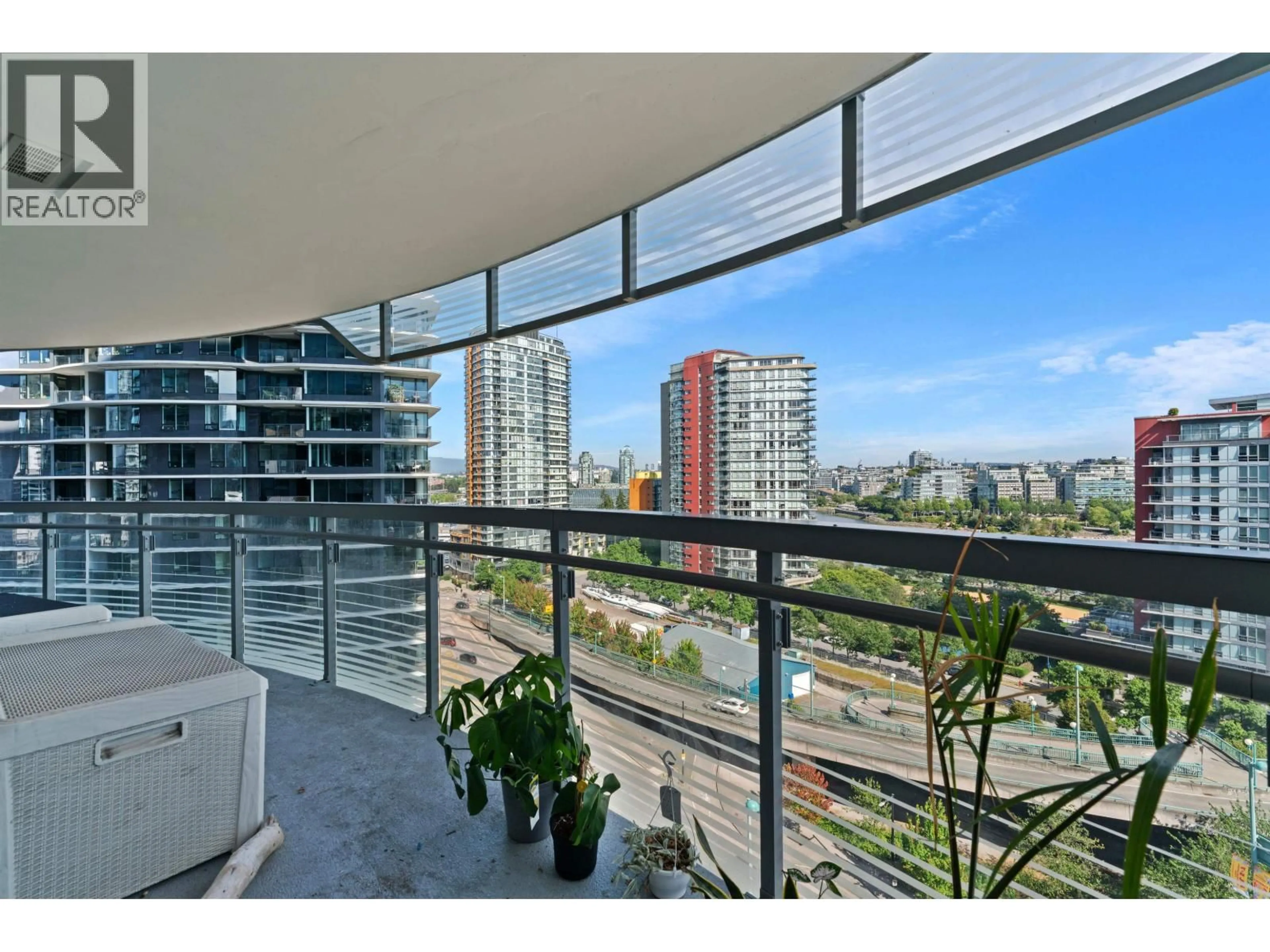 Balcony in the apartment, city buildings view from balcony for 1284 - 87 NELSON STREET, Vancouver British Columbia V6Z0E8