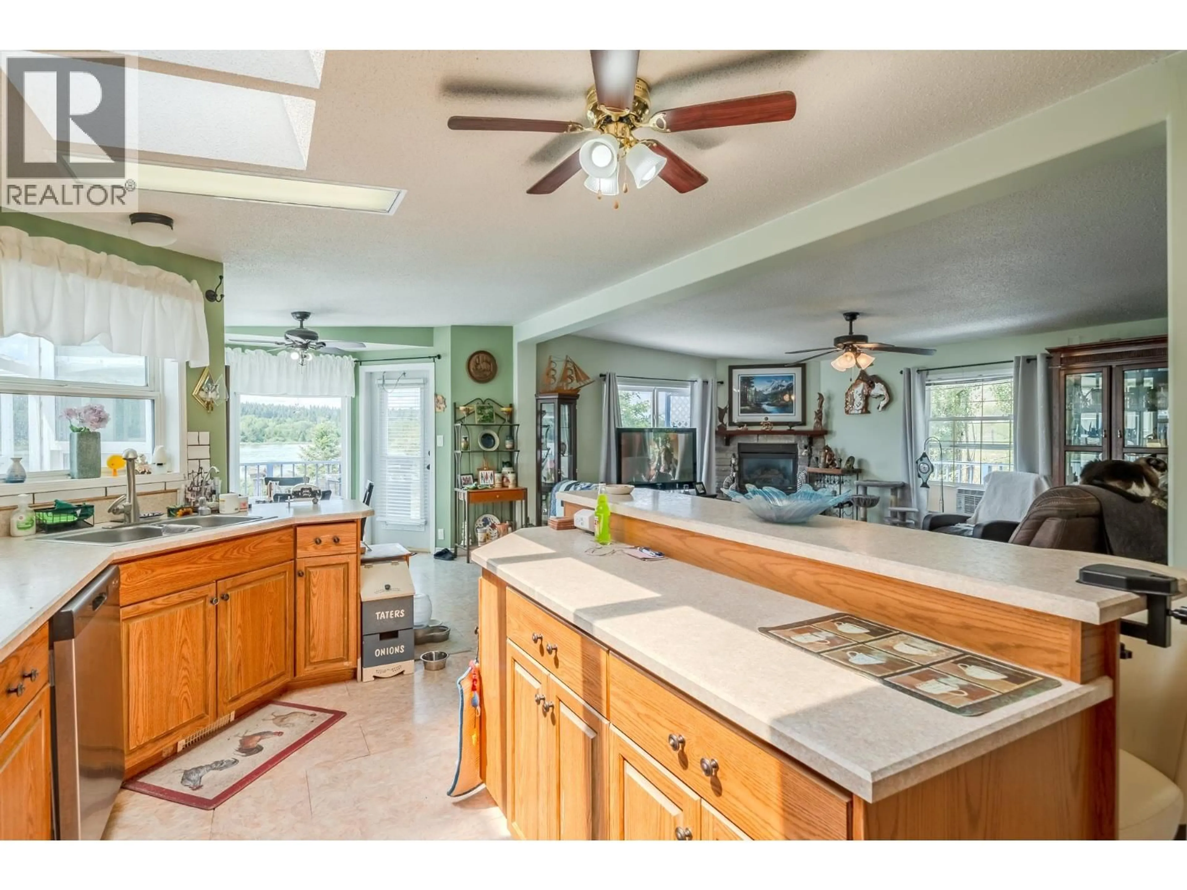 Open concept kitchen, ceramic/tile floor for 3442 DUNSMUIR ROAD, Lac La Hache British Columbia V0K1T1