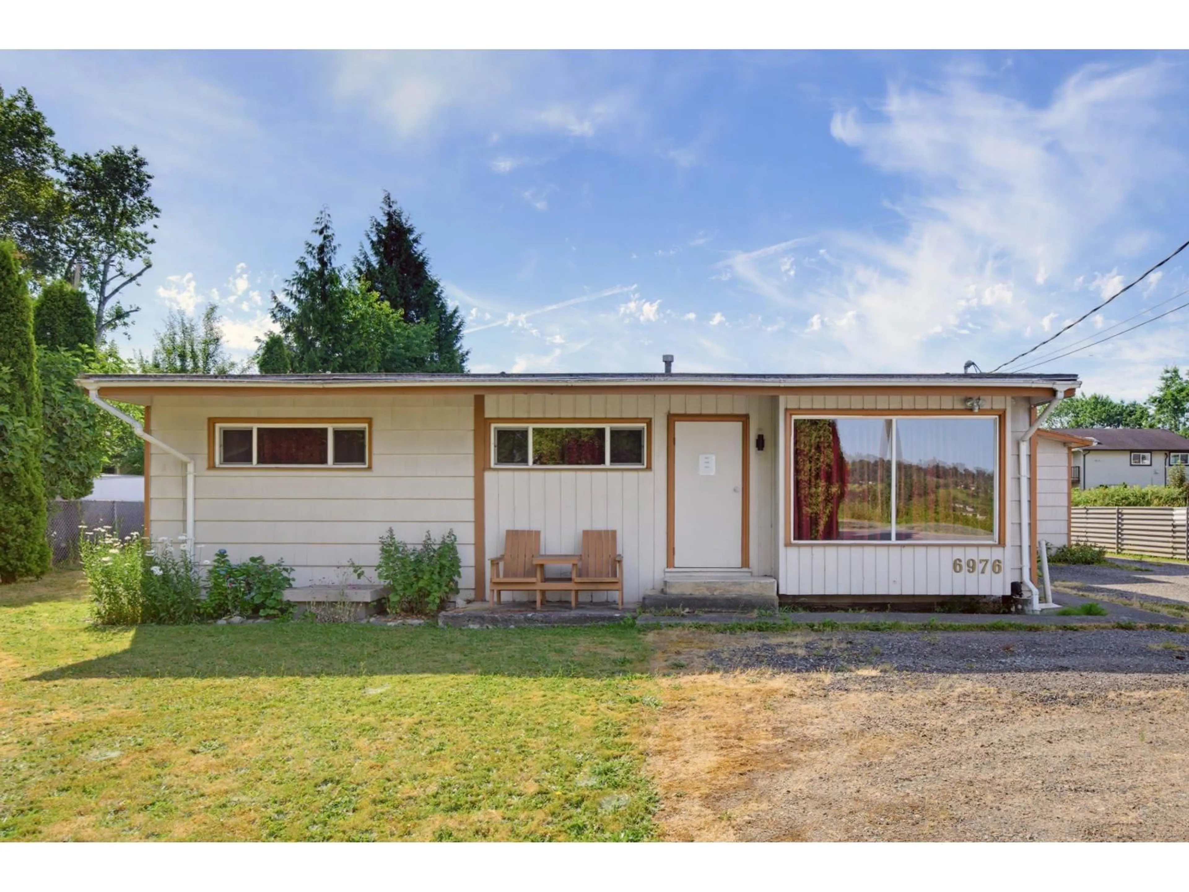 Home with vinyl exterior material, street for 6976 GLOVER ROAD, Langley British Columbia V2Y1X9