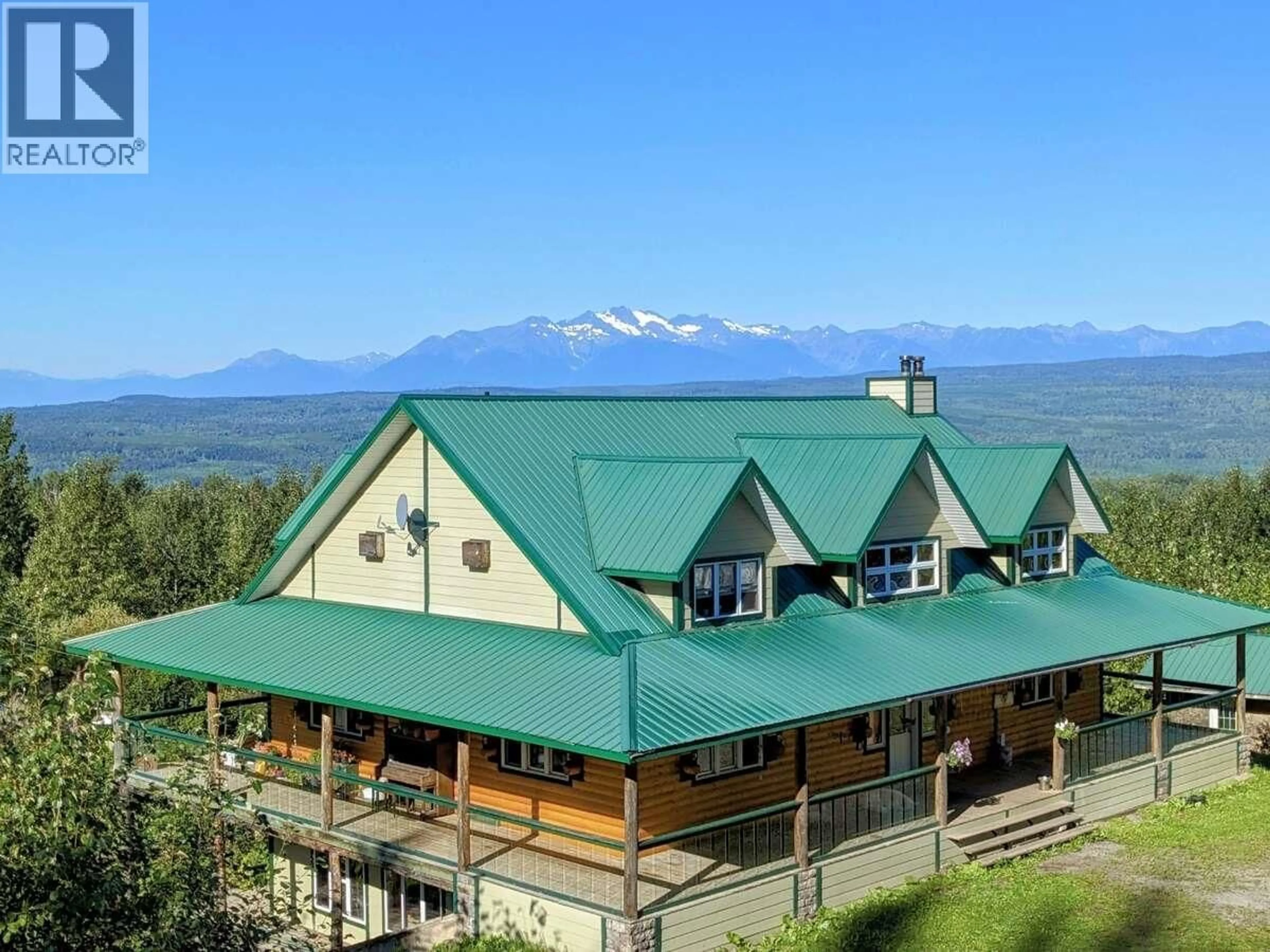 A pic from outside/outdoor area/front of a property/back of a property/a pic from drone, mountain view for 186 ALLEN ROAD, Hazelton British Columbia V0J2J1
