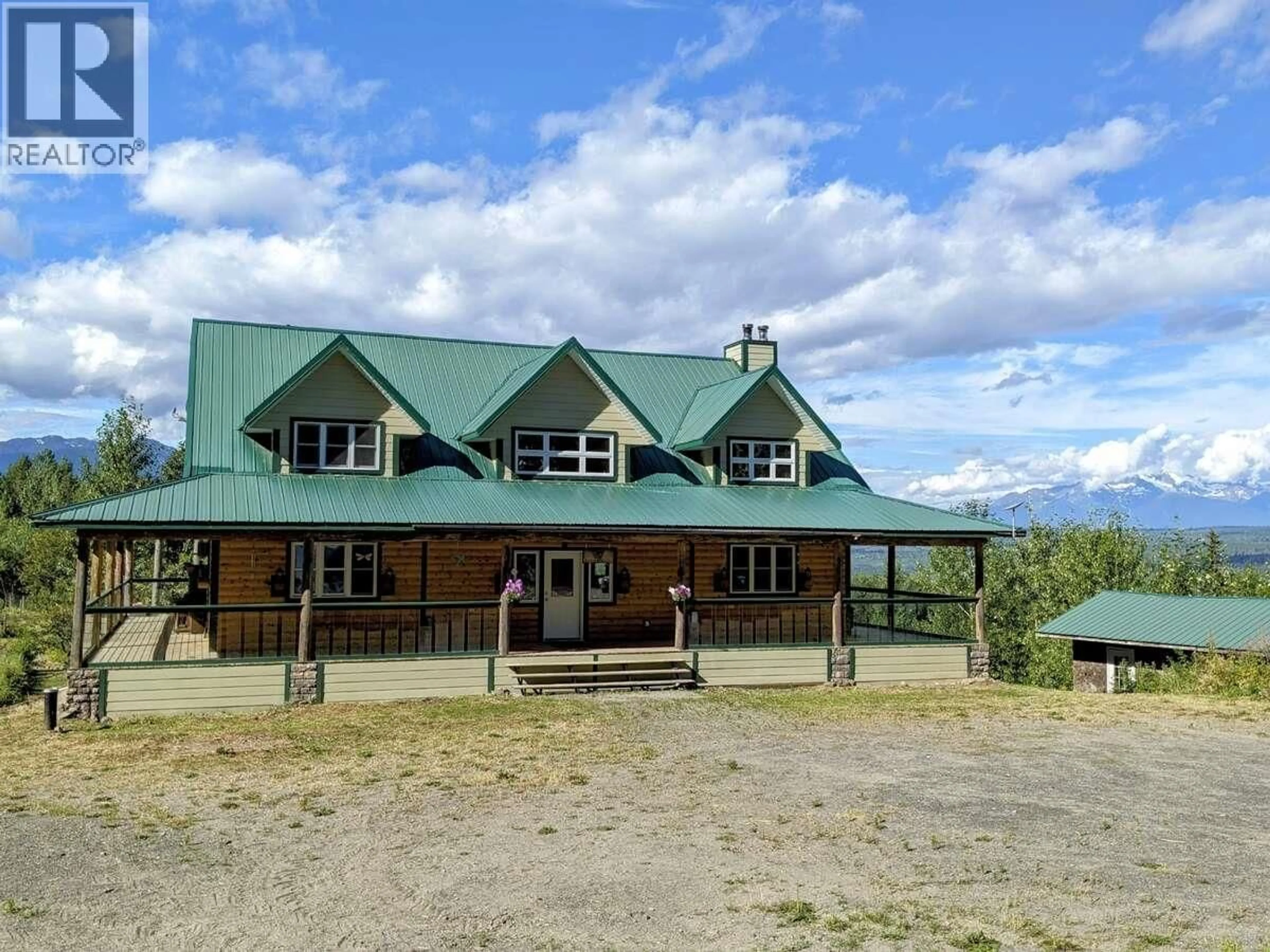 A pic from outside/outdoor area/front of a property/back of a property/a pic from drone, mountain view for 186 ALLEN ROAD, Hazelton British Columbia V0J2J1