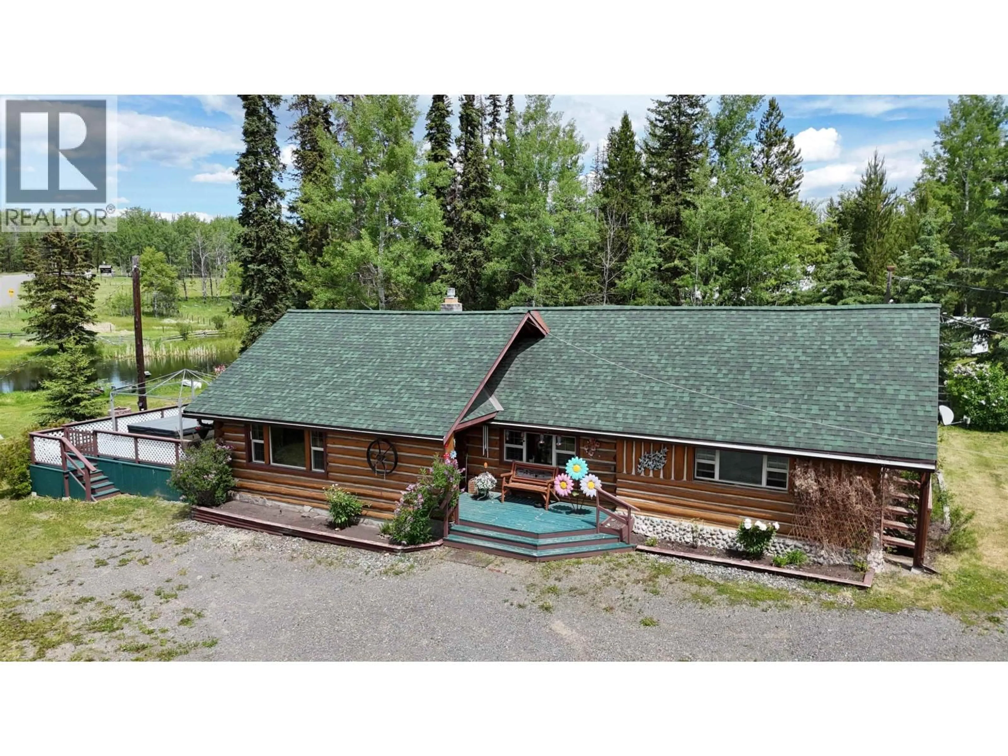A pic from outside/outdoor area/front of a property/back of a property/a pic from drone, unknown for 6273 MOOSE POINT DRIVE, 70 Mile House British Columbia V0K2K1