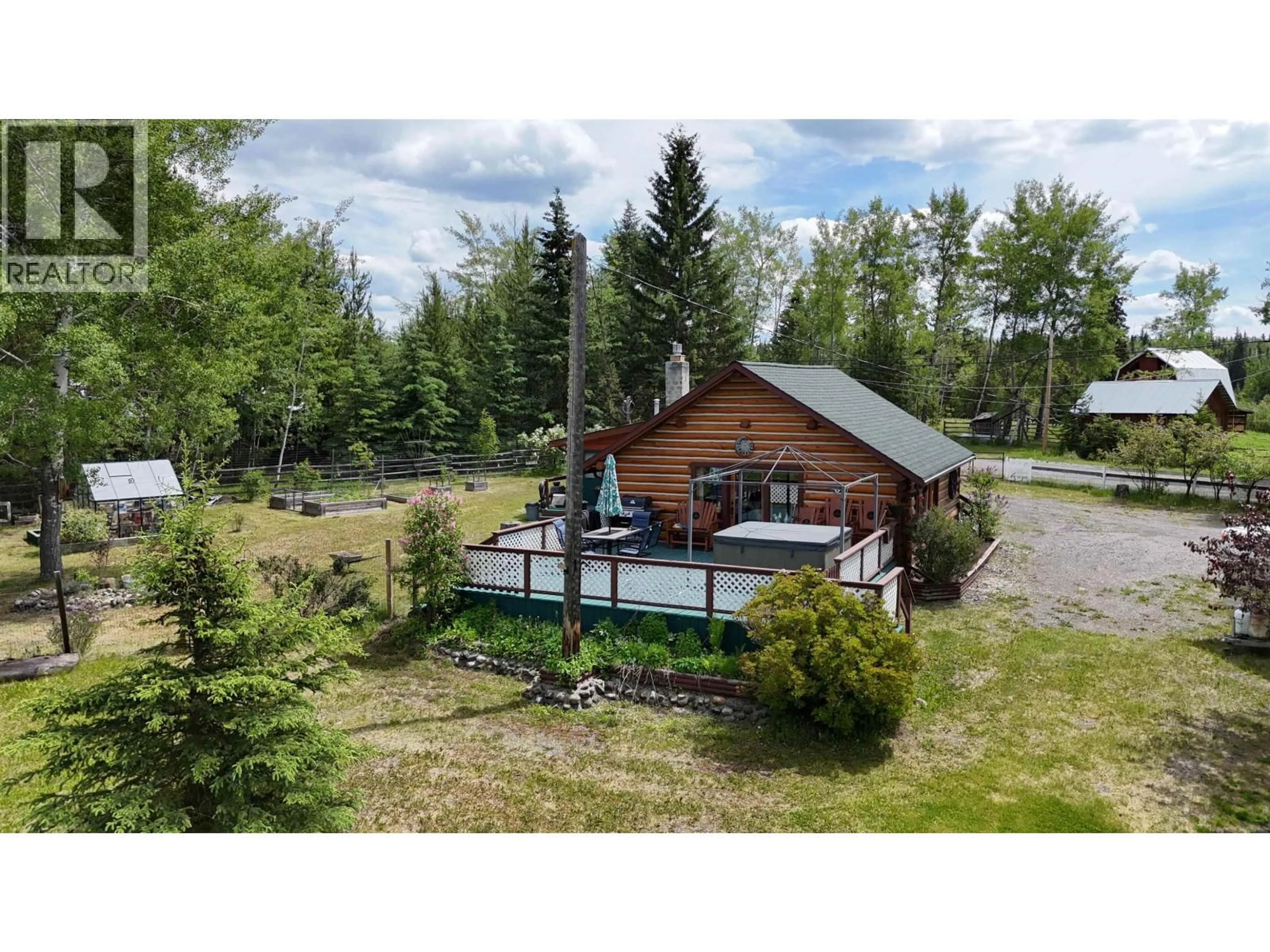 A pic from outside/outdoor area/front of a property/back of a property/a pic from drone, water/lake/river/ocean view for 6273 MOOSE POINT DRIVE, 70 Mile House British Columbia V0K2K1