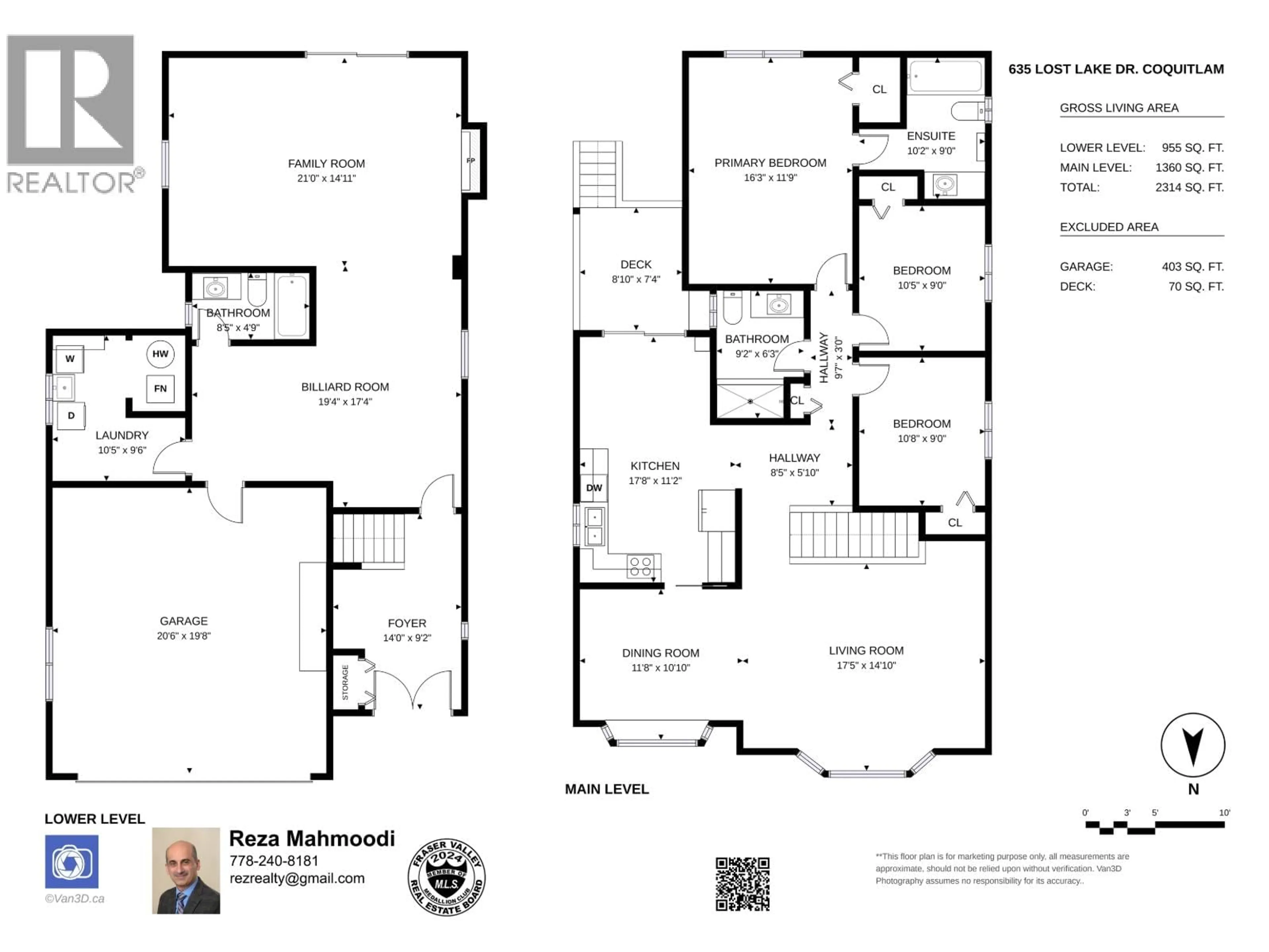Floor plan for 635 LOST LAKE DRIVE, Coquitlam British Columbia V3C5G4