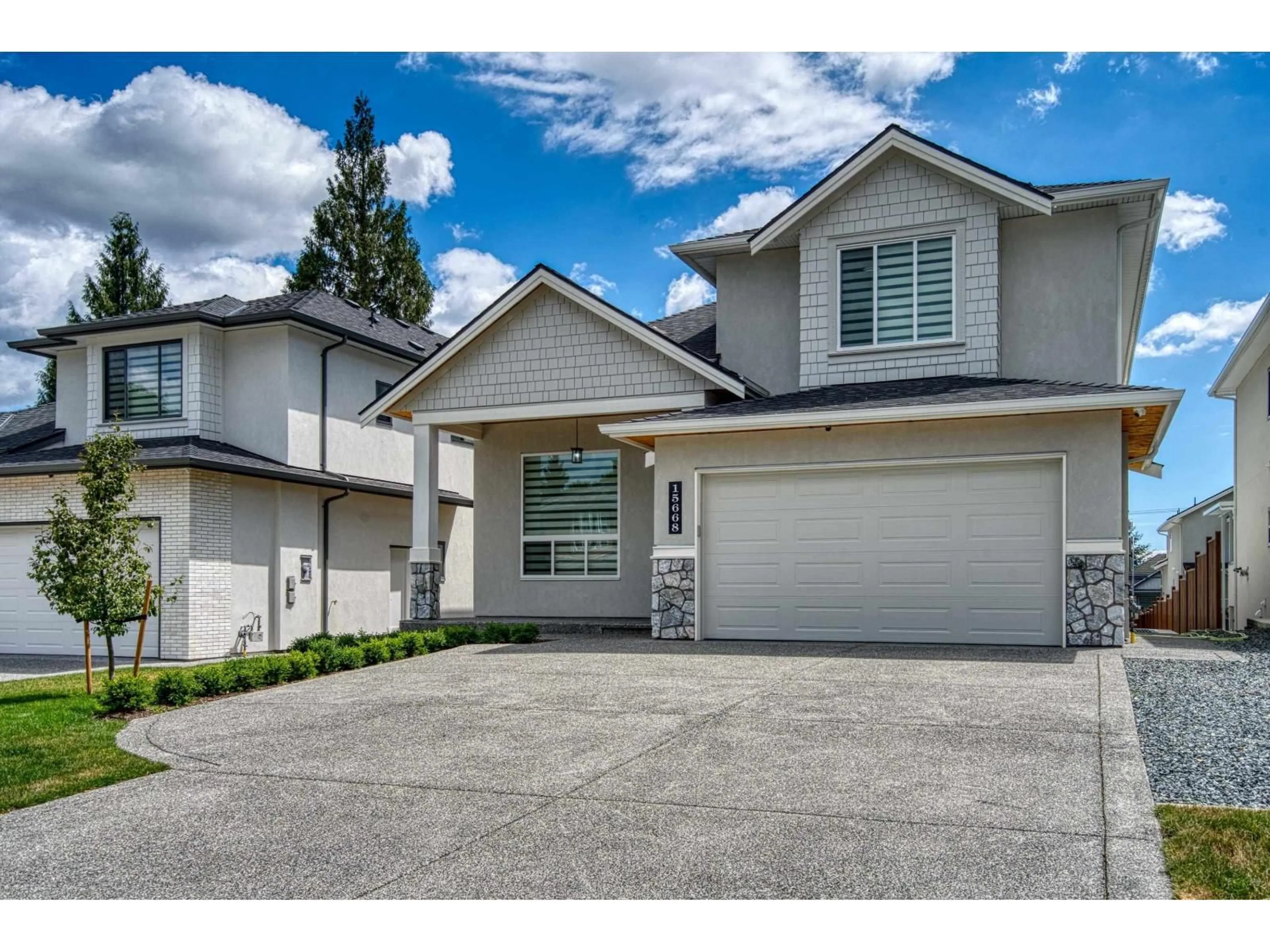 Home with vinyl exterior material, street for 15668 82A AVENUE, Surrey British Columbia V4N0R9