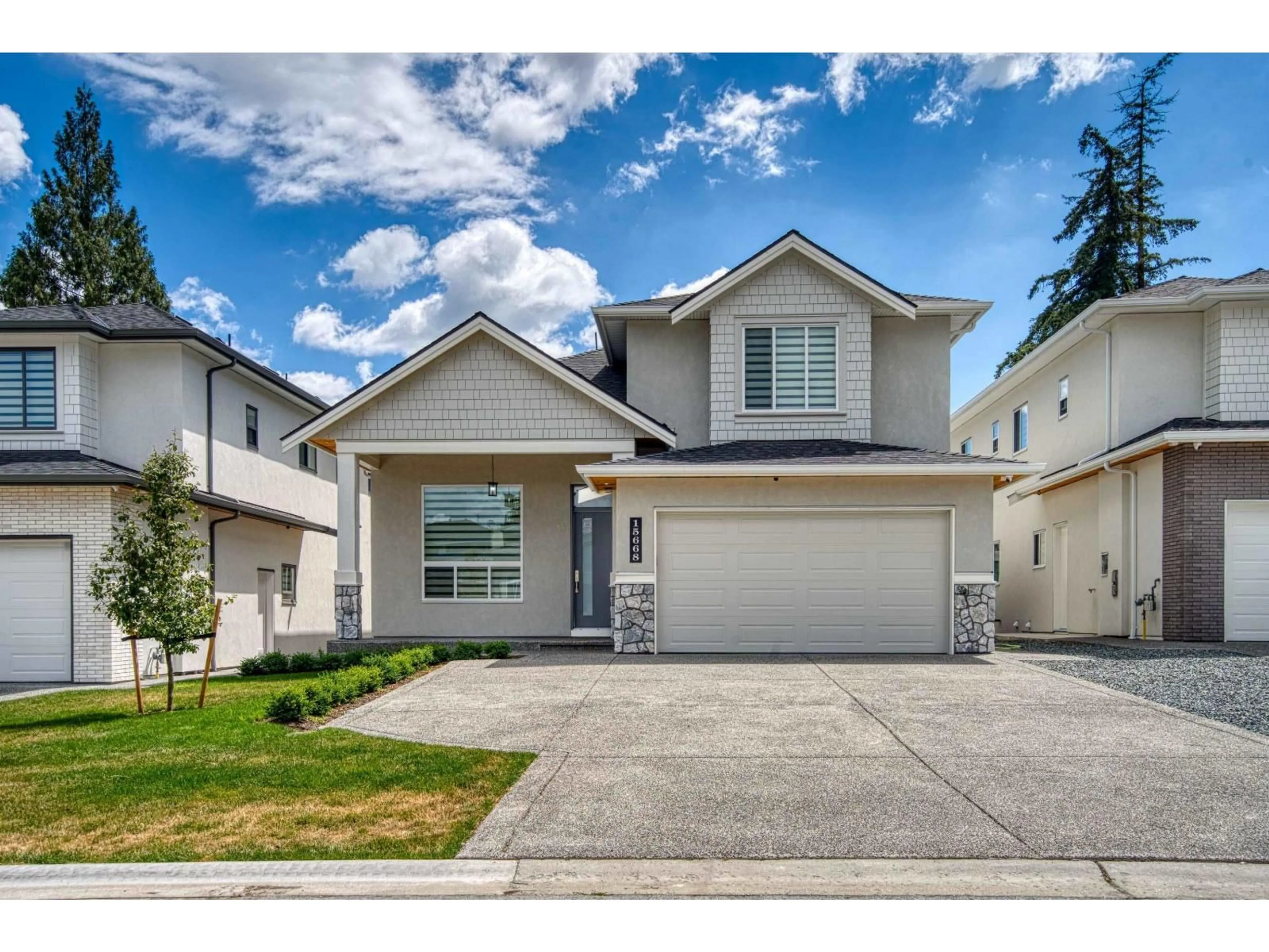 Home with vinyl exterior material, street for 15668 82A AVENUE, Surrey British Columbia V4N0R9