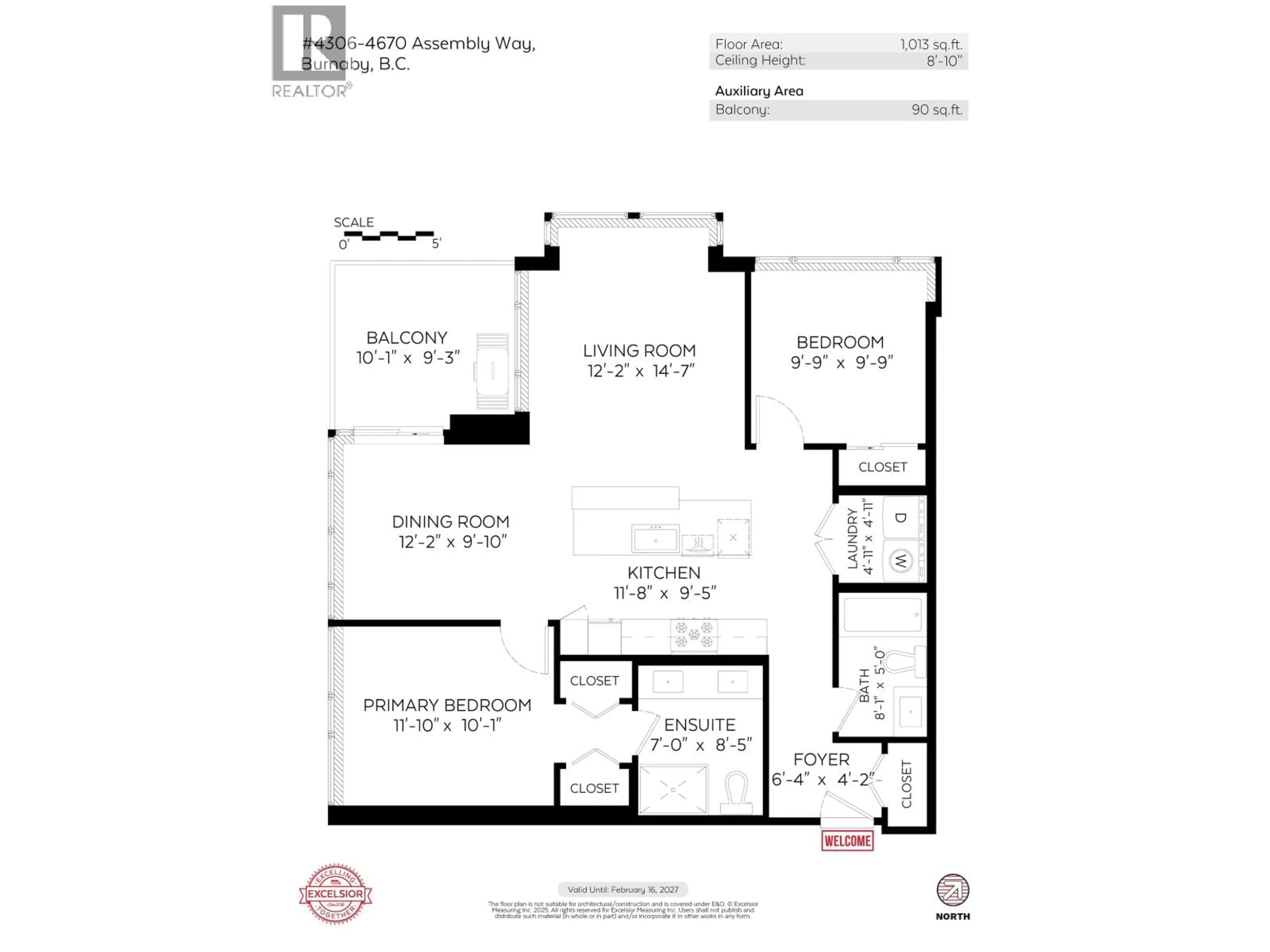 Floor plan for 4306 - 4670 ASSEMBLY WAY, Burnaby British Columbia V5H0H3