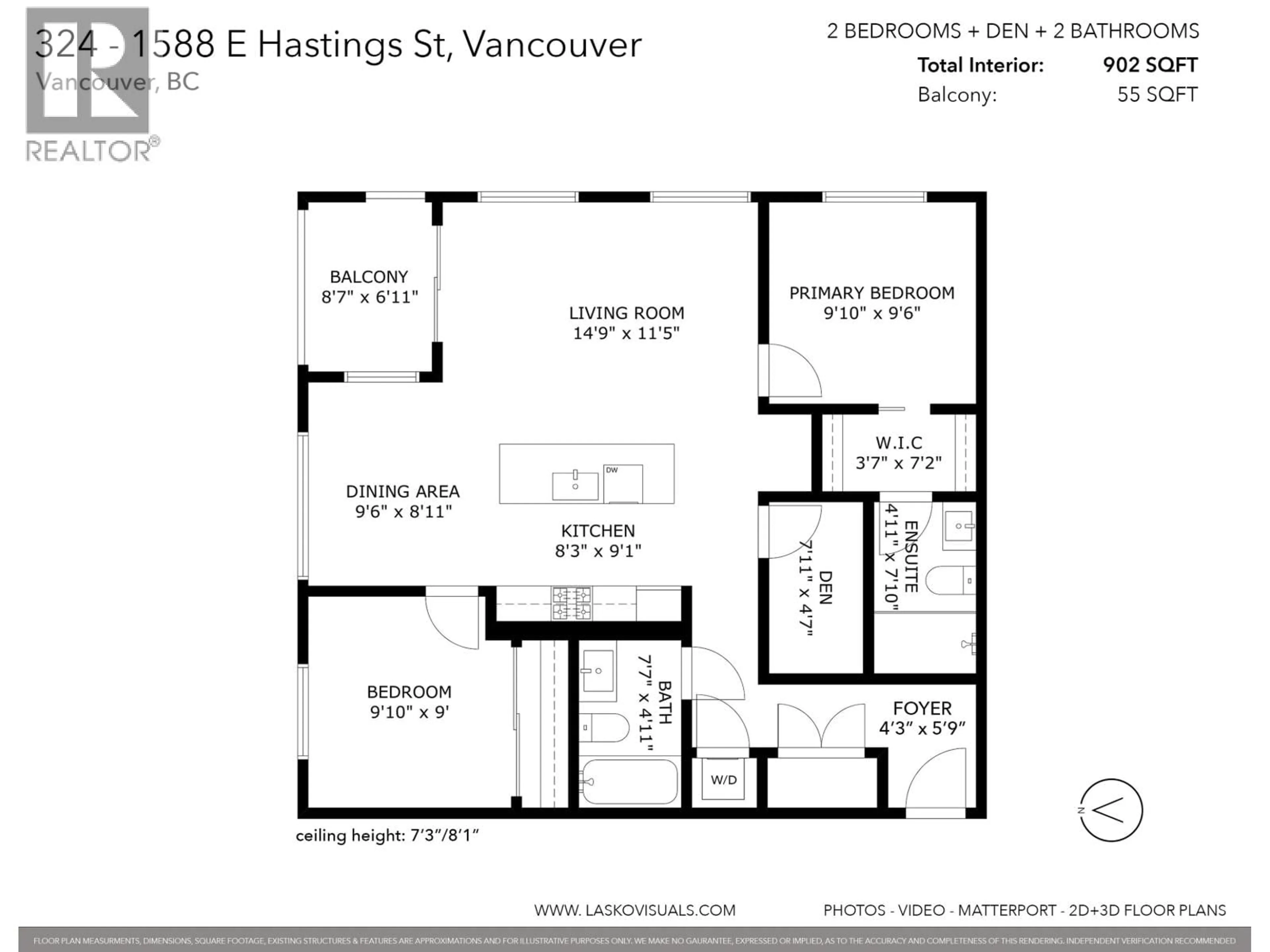 Floor plan for 324 - 1588 HASTINGS STREET, Vancouver British Columbia V5L0B8