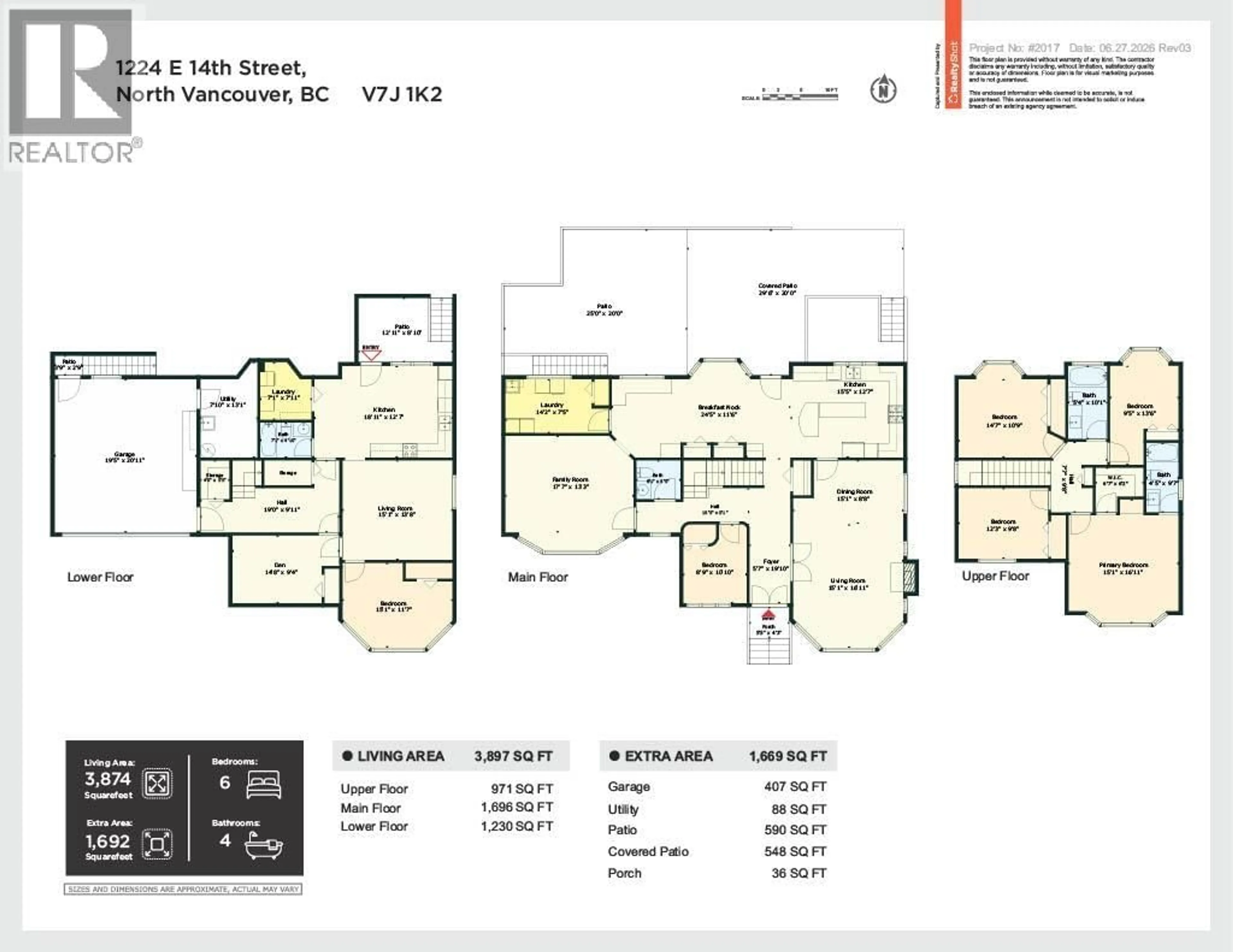 Floor plan for 1224 14TH STREET, North Vancouver British Columbia V7J1K2