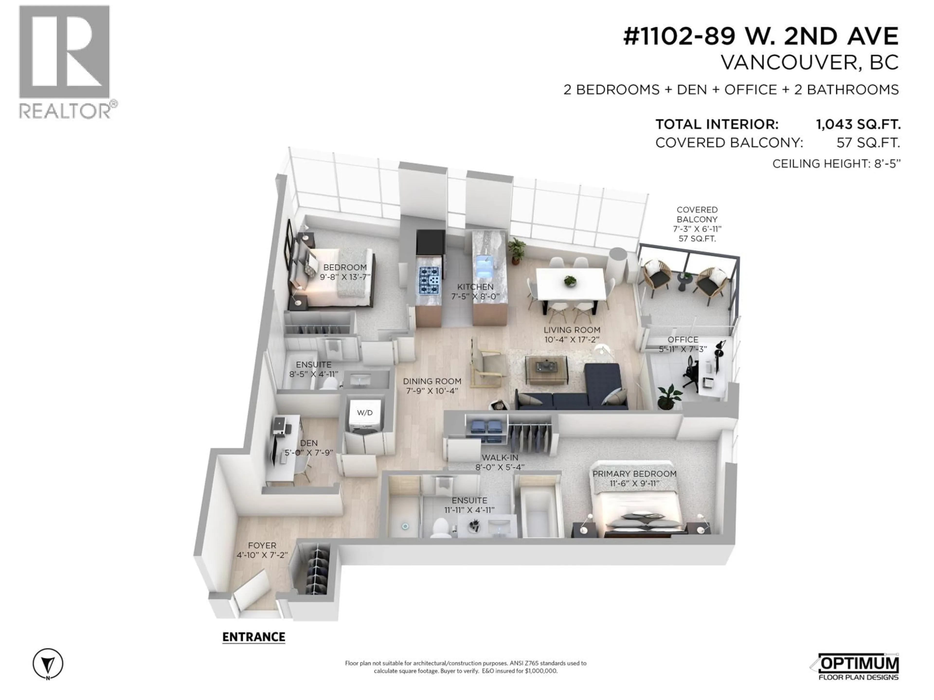 Floor plan for 1102 - 89 2ND AVENUE, Vancouver British Columbia V5Y0G9
