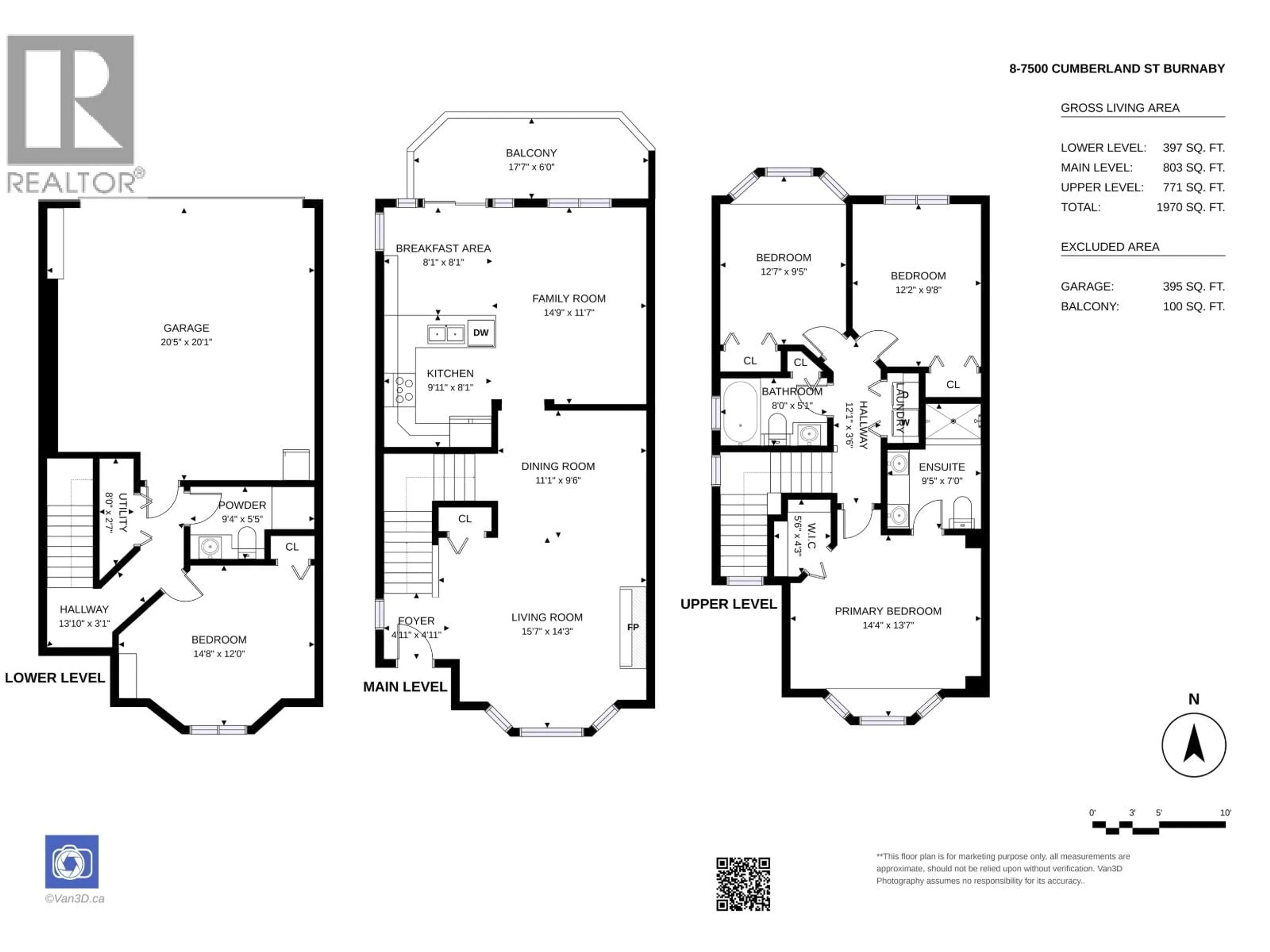 Floor plan for 8 - 7500 CUMBERLAND STREET, Burnaby British Columbia V3N4Z9
