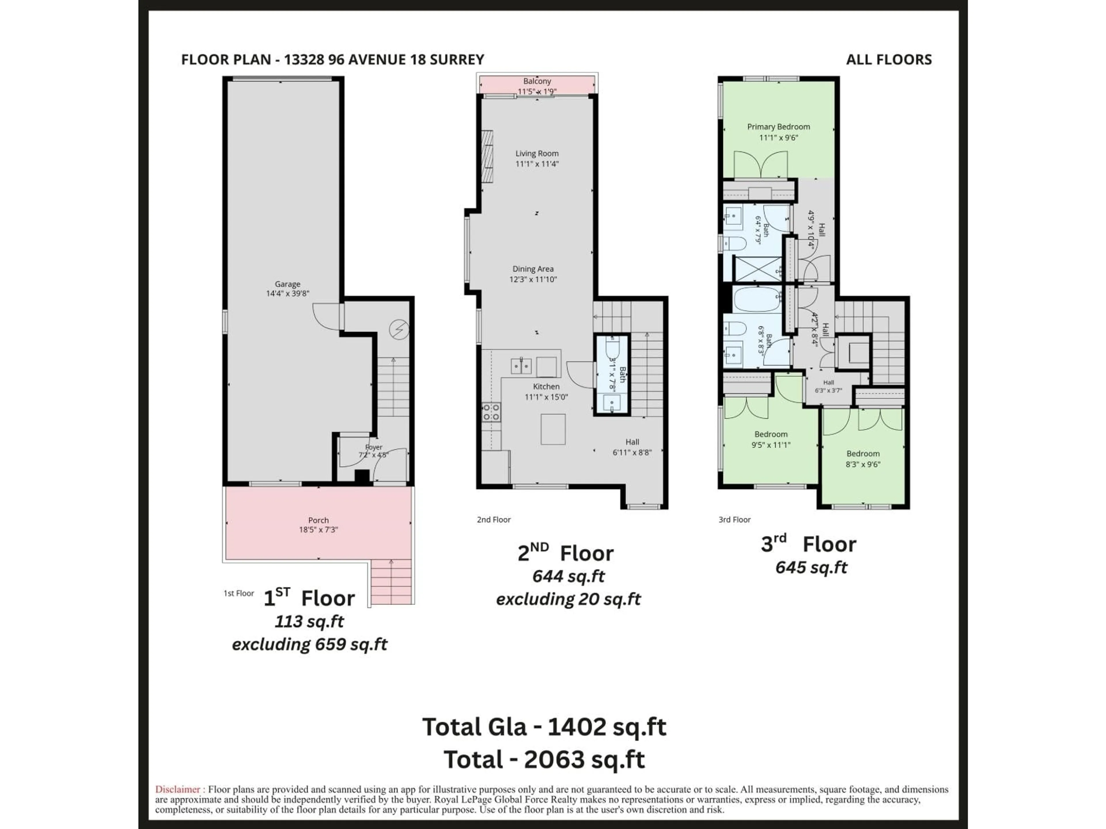 Floor plan for 18 - 13328 96 AVENUE, Surrey British Columbia V3V1Y4