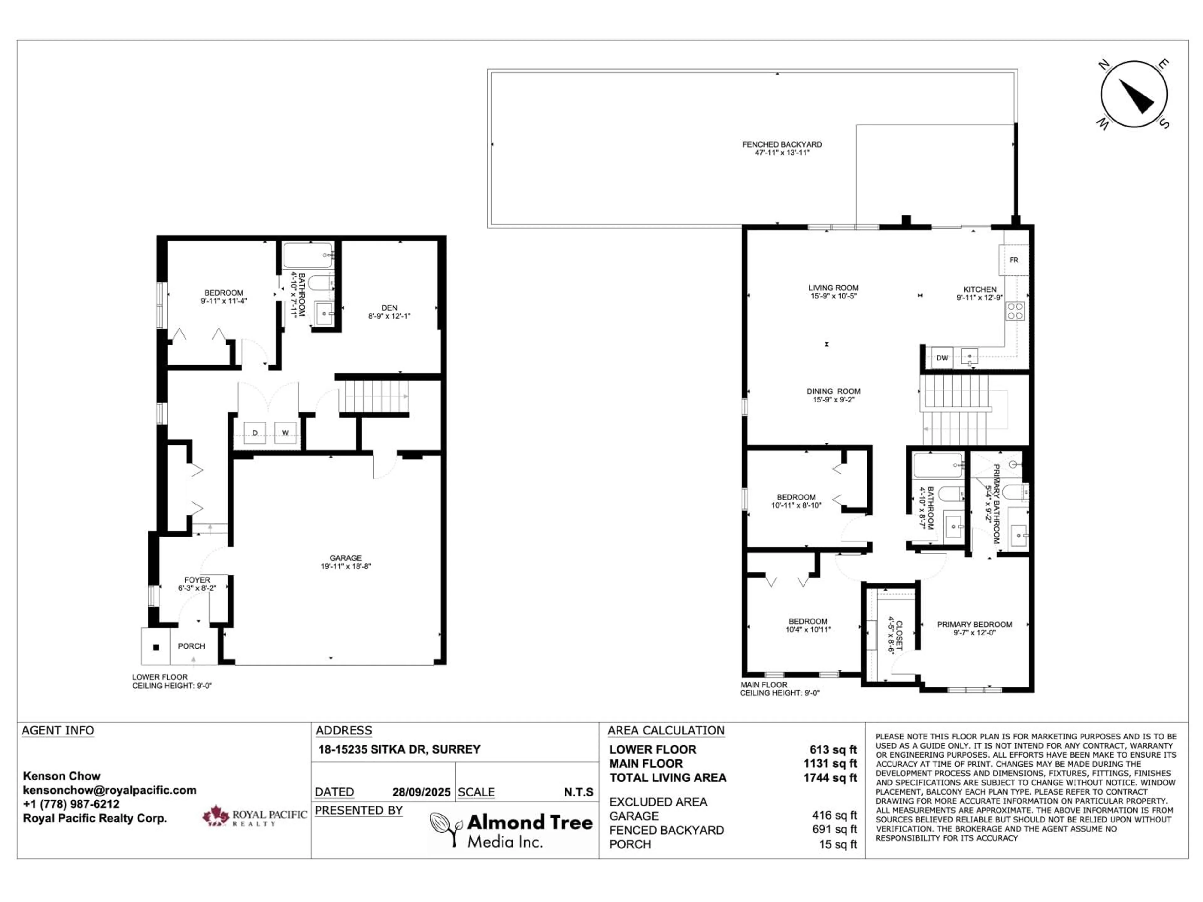 Floor plan for 18 - 15235 SITKA DRIVE, Surrey British Columbia V3S0A9