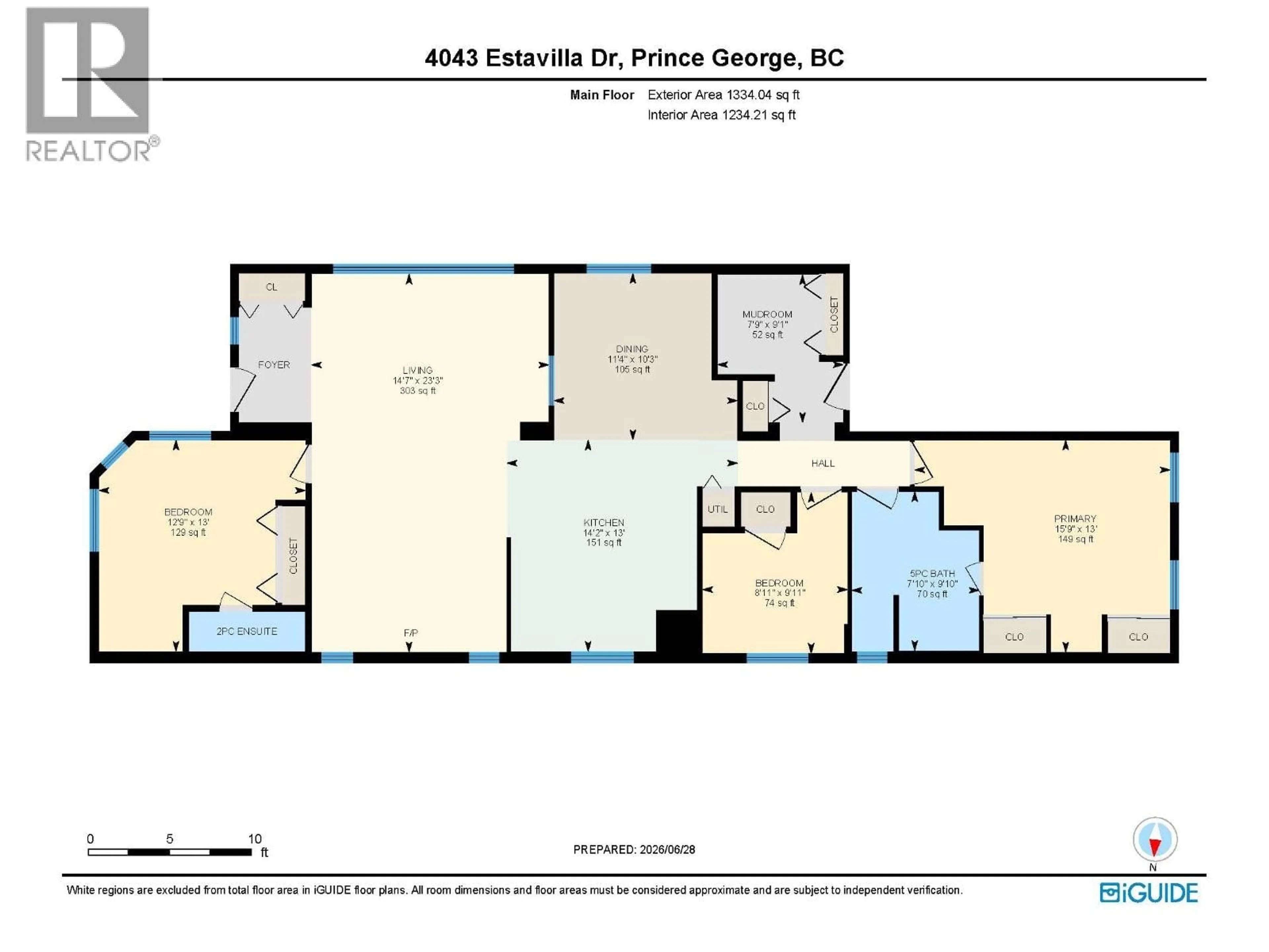 Floor plan for 4043 ESTAVILLA DRIVE, Prince George British Columbia V2K2T8