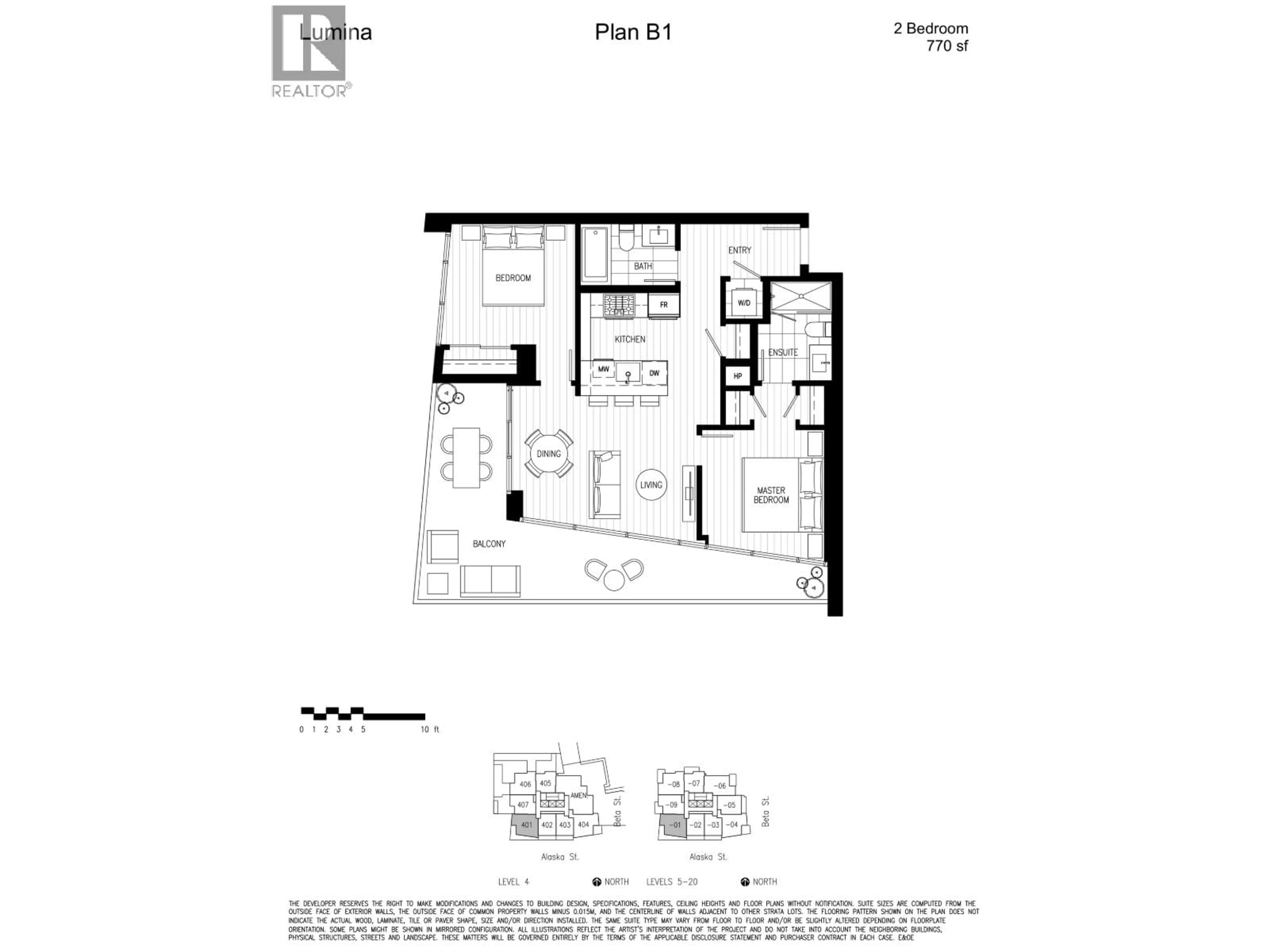 Floor plan for 1601 - 2311 BETA AVENUE, Burnaby British Columbia V5C0M1