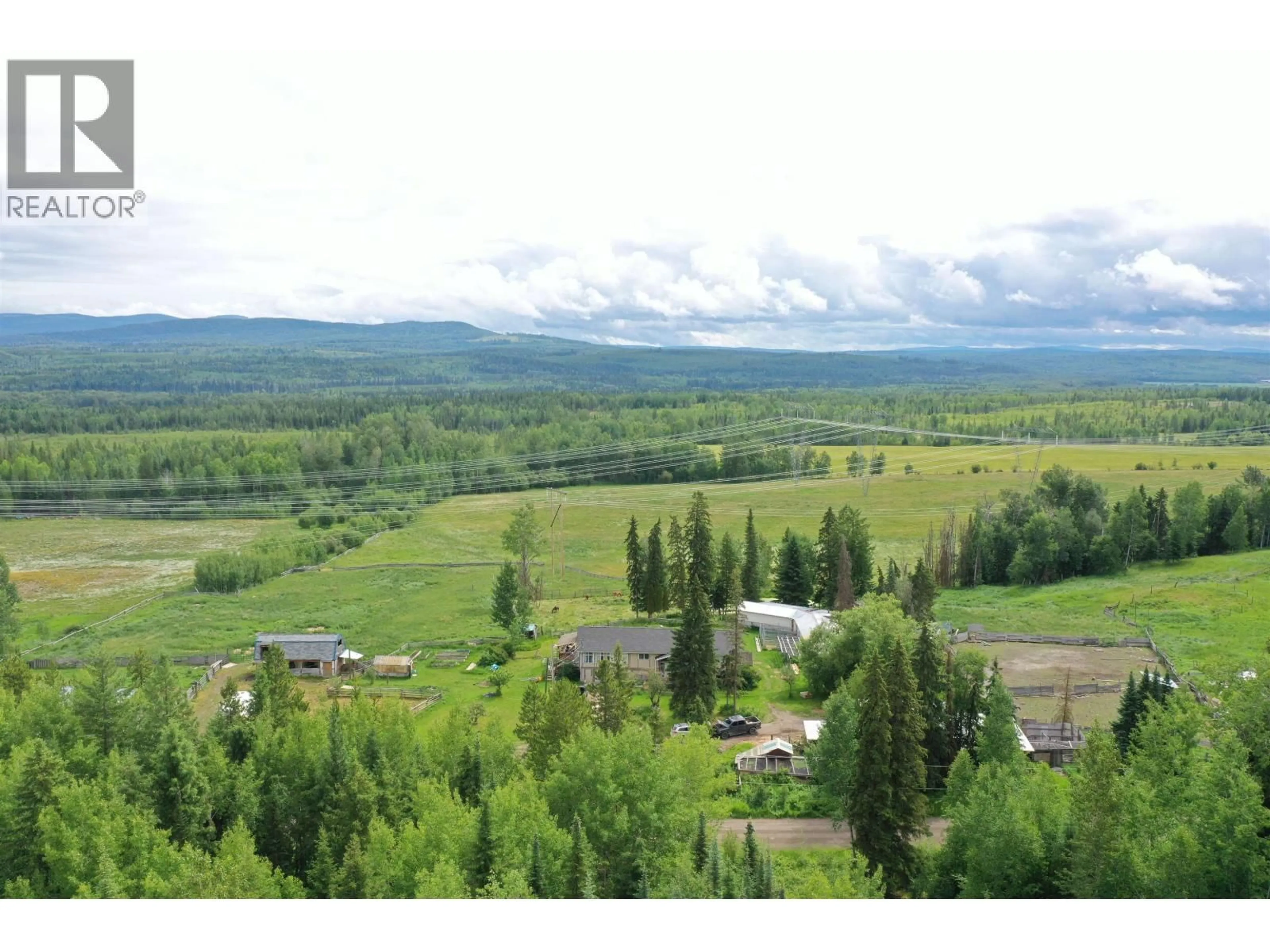 A pic from outside/outdoor area/front of a property/back of a property/a pic from drone, mountain view for 41430 MORGAN ROAD, Hixon British Columbia V0K1S0