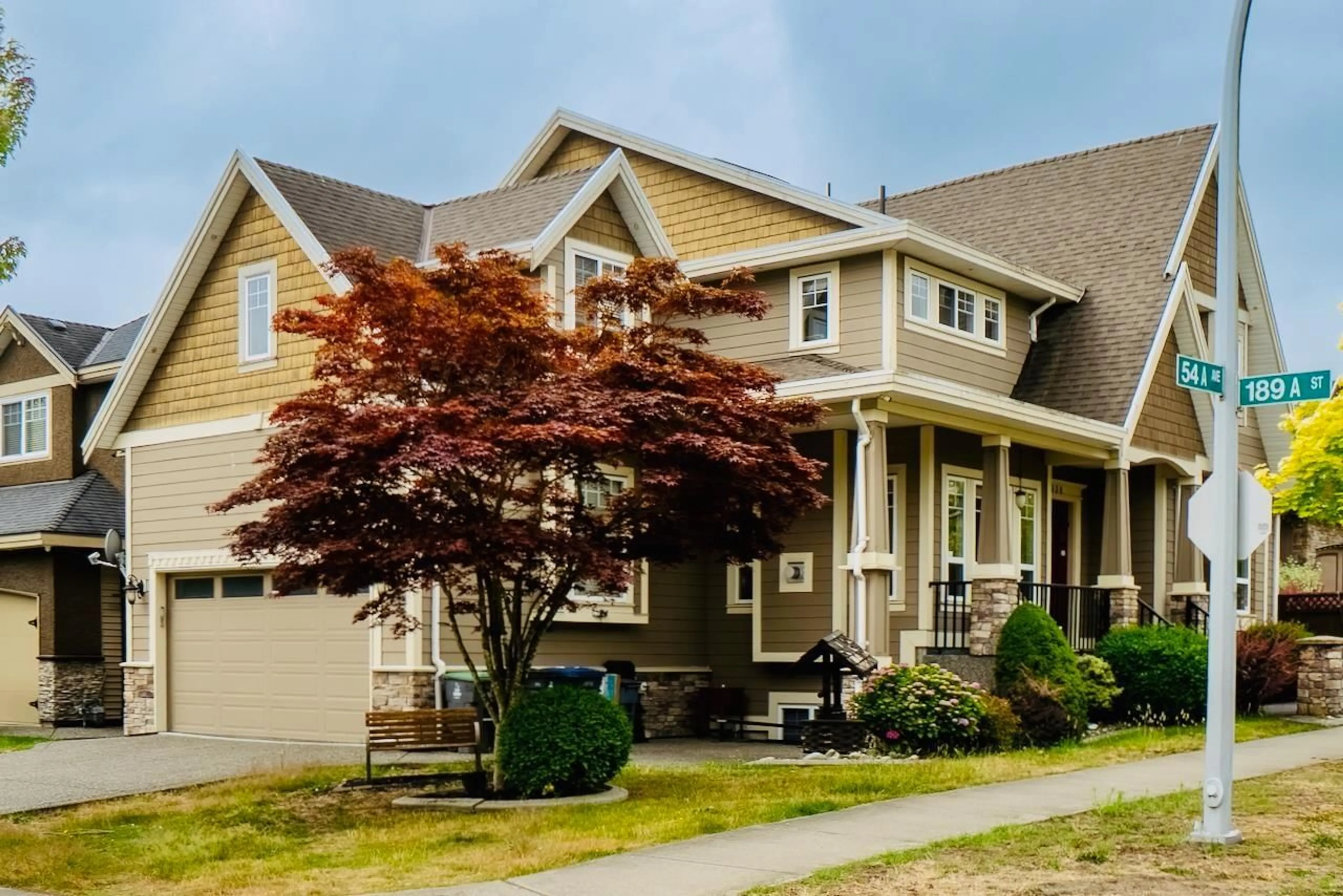 Home with vinyl exterior material, street for 18938 54A AVENUE, Surrey British Columbia V3S6R4